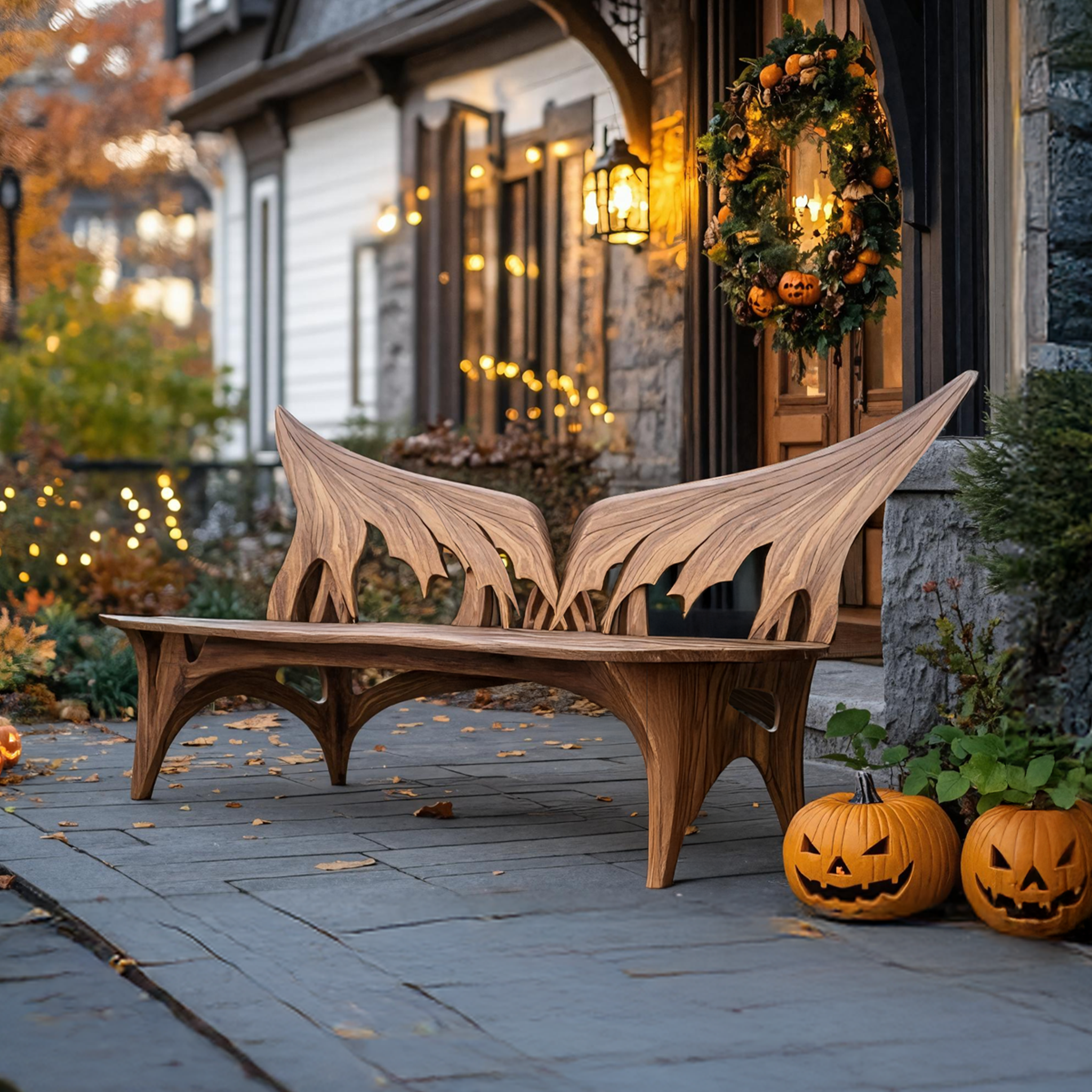 Rustic Halloween Patio Chair For Outdoor Halloween Porch Decor SILDTTNHOB019