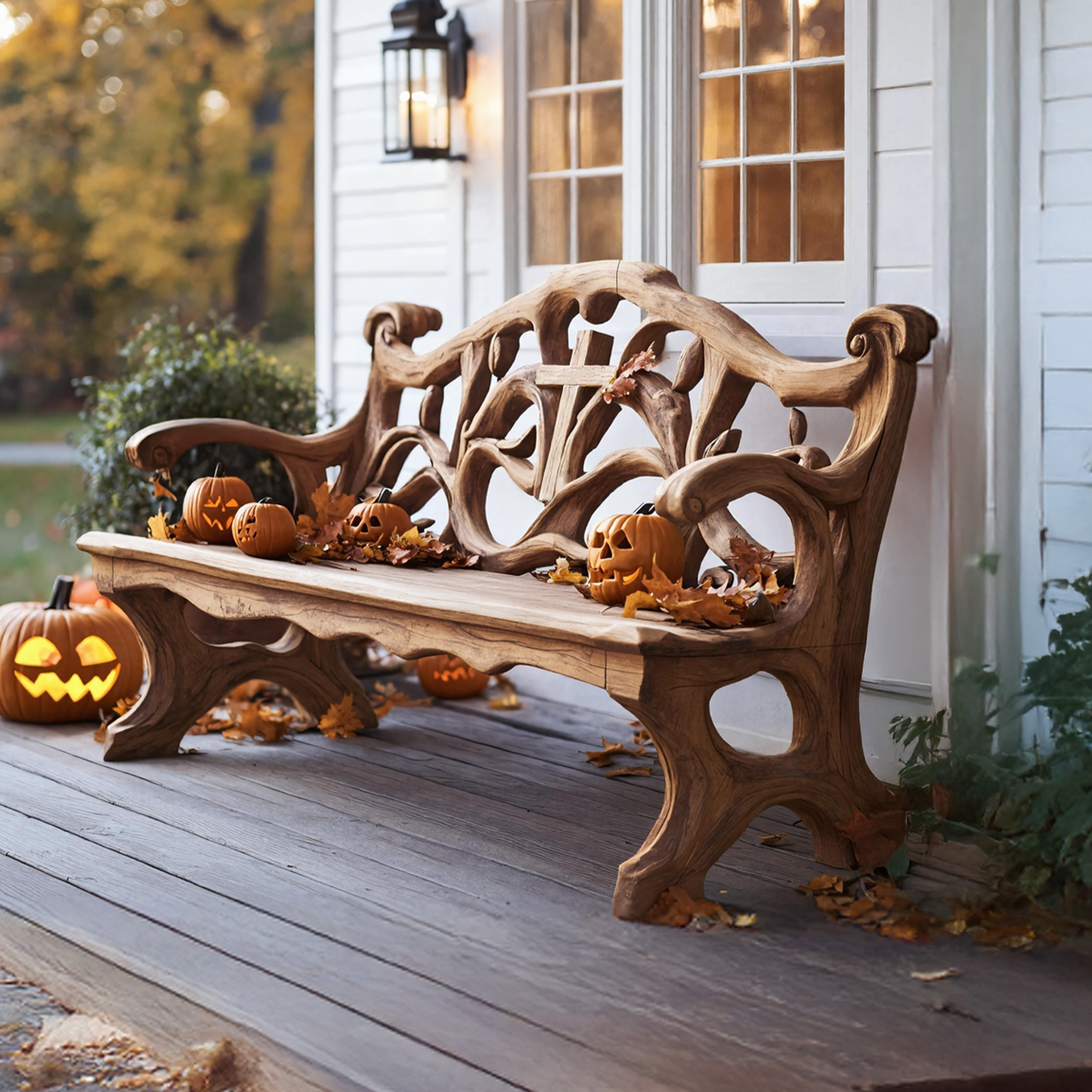 Farmhouse Wooden Bench For Living Room And Entryway Furniture SILDTTNHOB024
