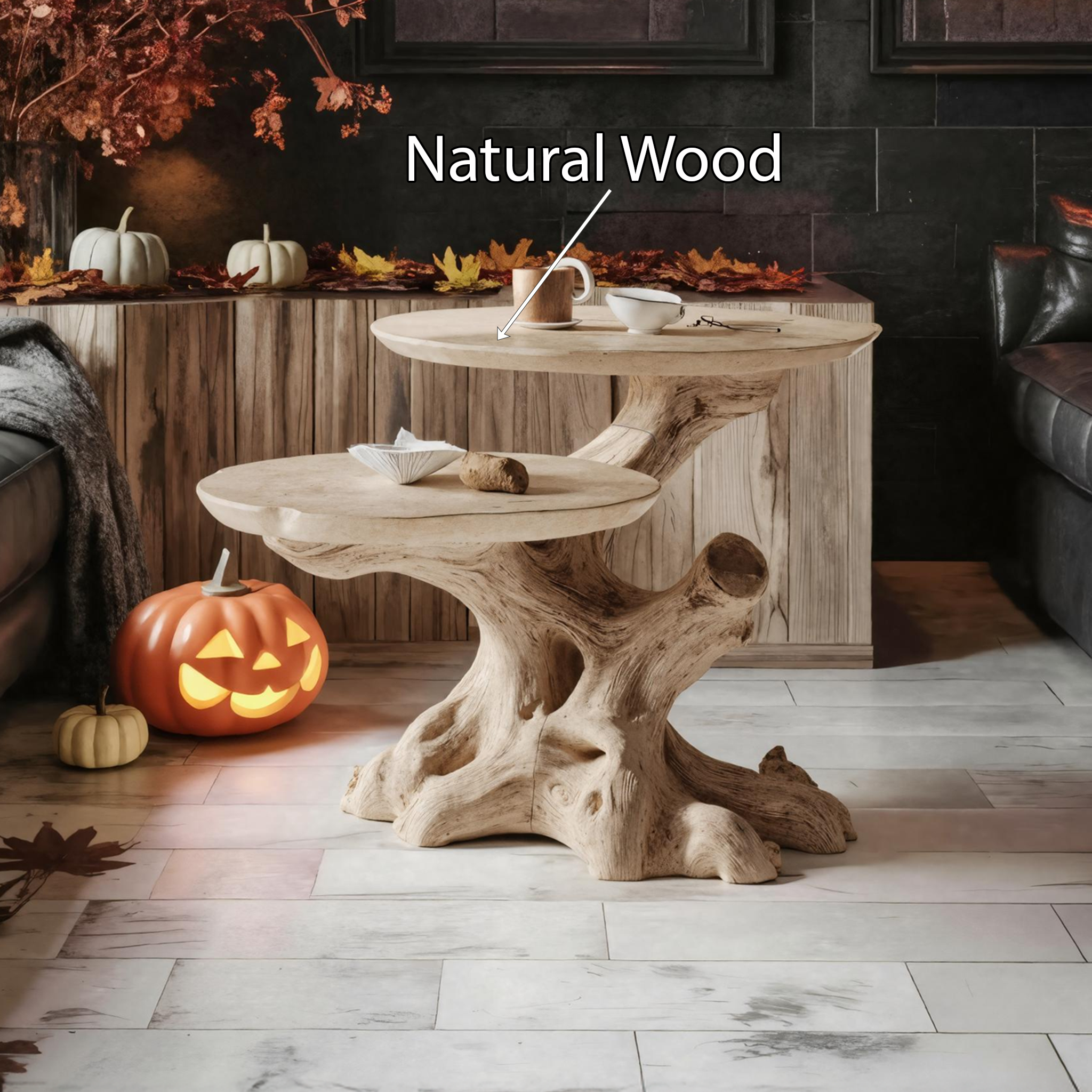 Modern Solid Wood End Table For Entryway Design Halloween Furniture SILDTTNHEN002
