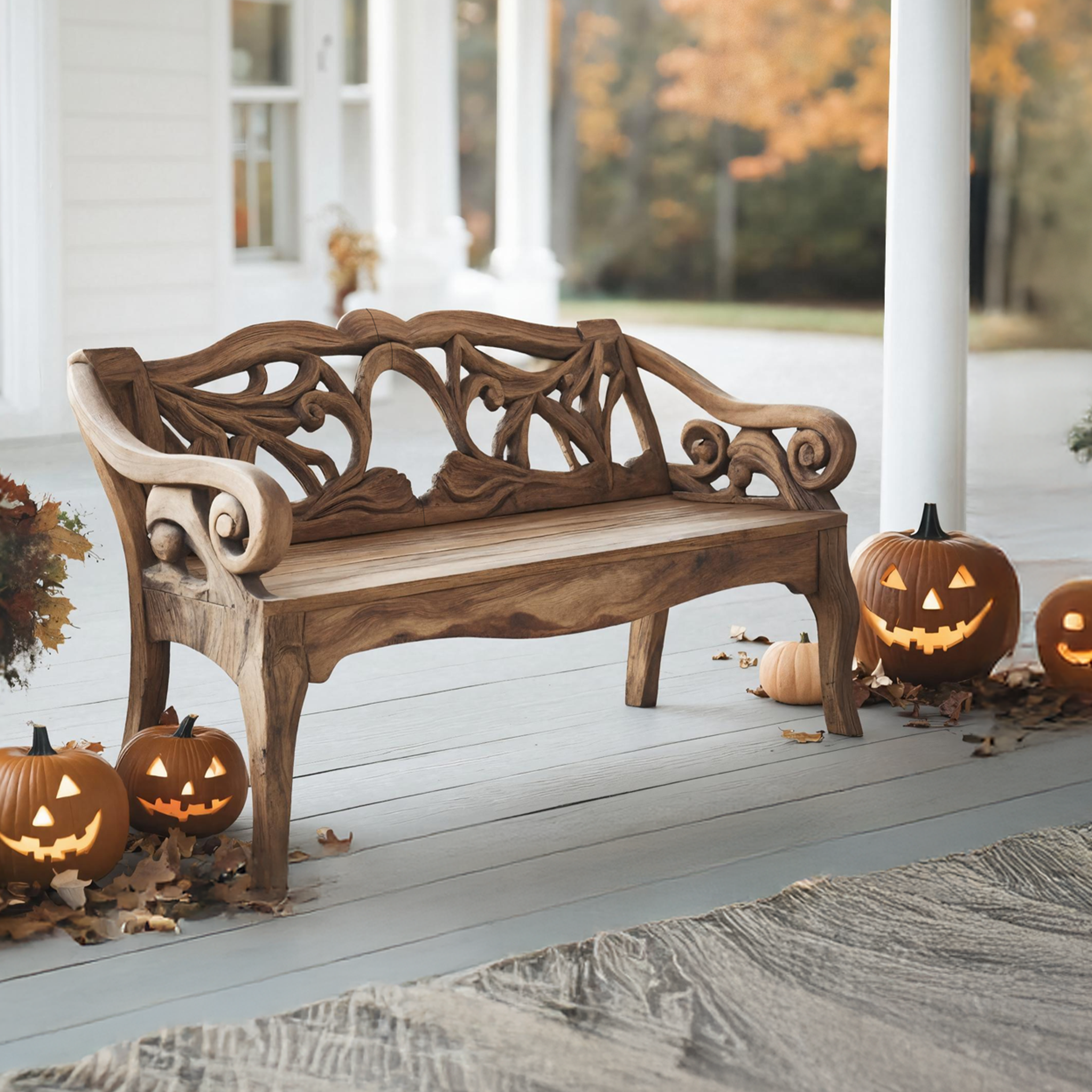 Handcrafted Live Edge Outdoor Bench For Patio And Outdoor Decor SILDTTNHOB025