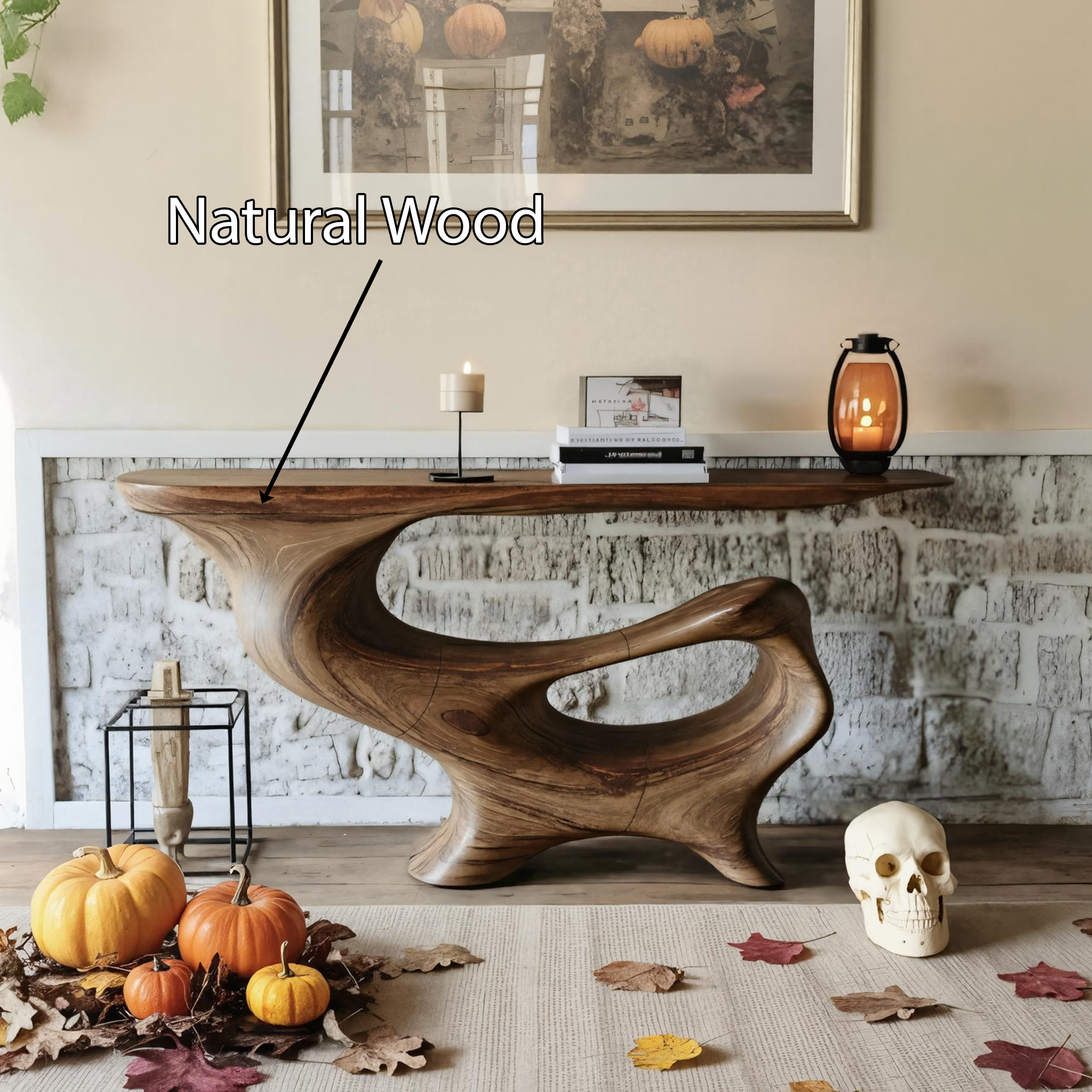 Mid Century Solid Wood Coffee Table For Entryway Design Halloween Furniture SILDTTNHCS010