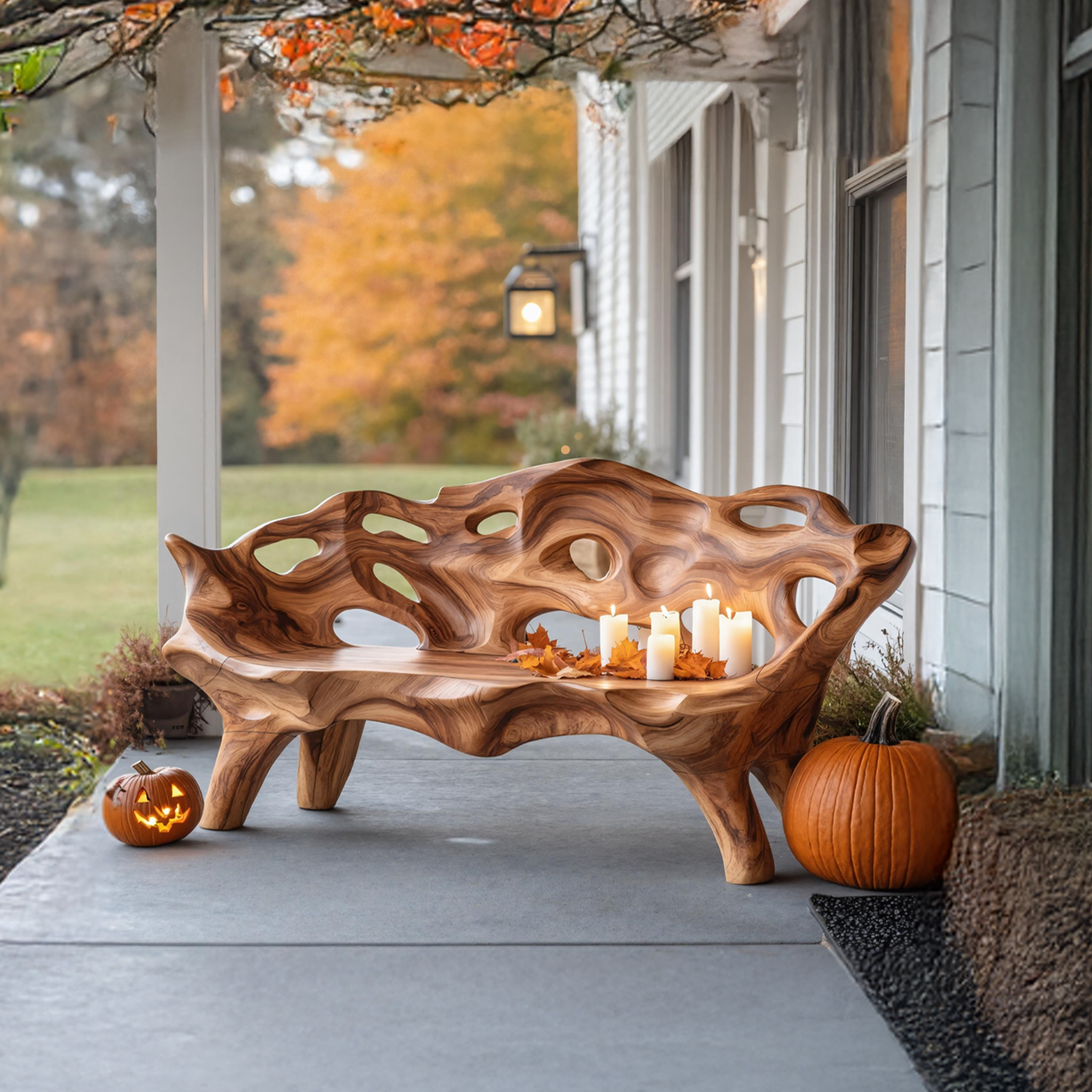 Rustic Live Edge Outdoor Bench For Patio And Outdoor Furniture SILDTTNHOB022