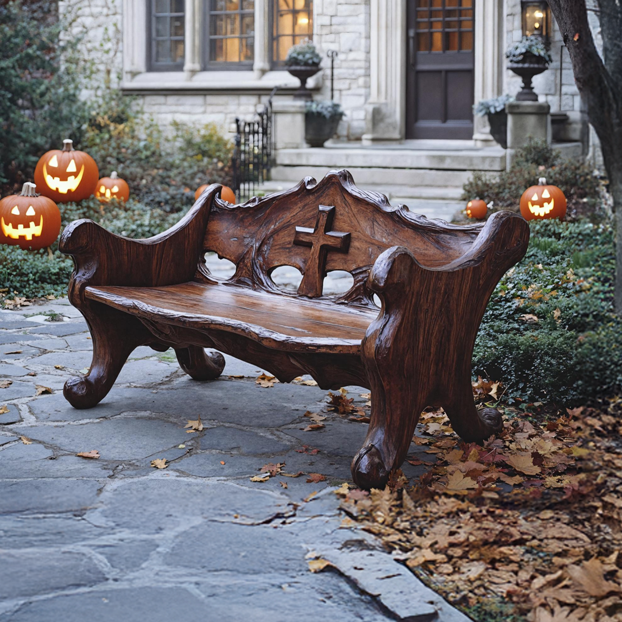 Mid Century Live Edge Outdoor Bench For Outdoor Decor Ideas SILDTTNHOB011