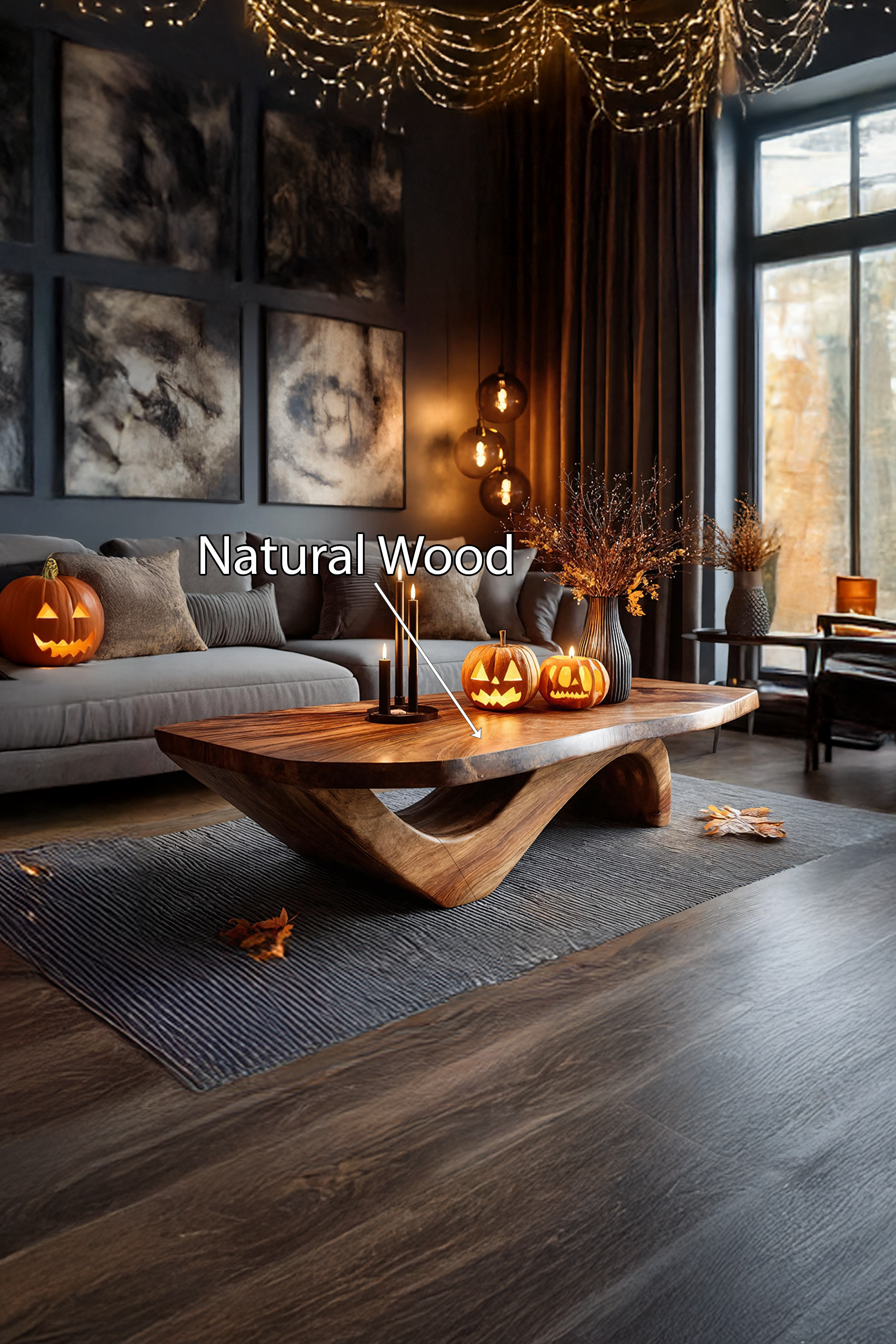 Mid Century Solid Wood Coffee Table Livingroom Decor Trick Or Treat SILDTTNHCF023