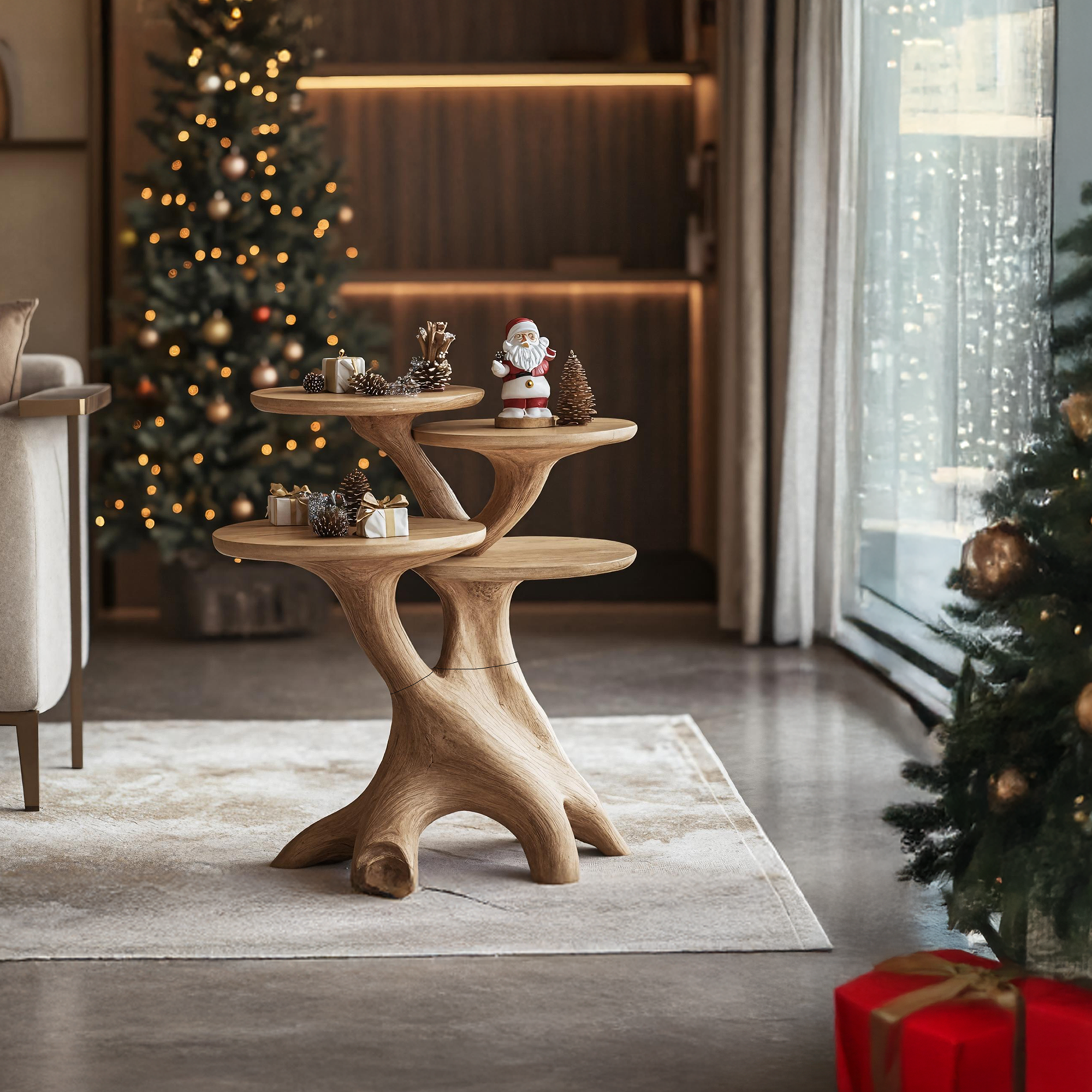 Mid Century Round End Table For Entryway Design Xmas Wall Decor SILDTTRENC009