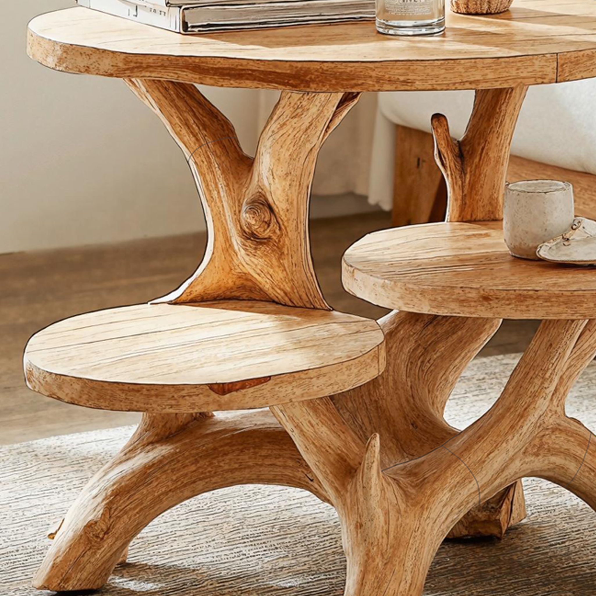 Rustic Live Edge End Table Farmhouse Entryway SILDTTNEN020