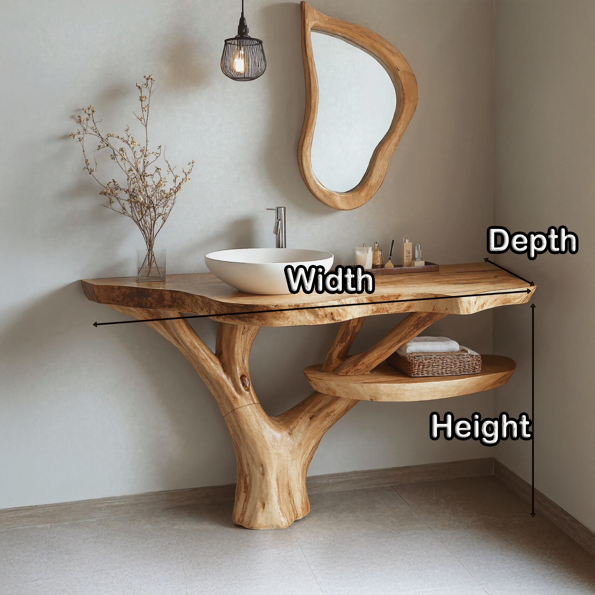 Vintage Wood Bathroom Vanity With Storage For Classic Interiors SILDTBRV150