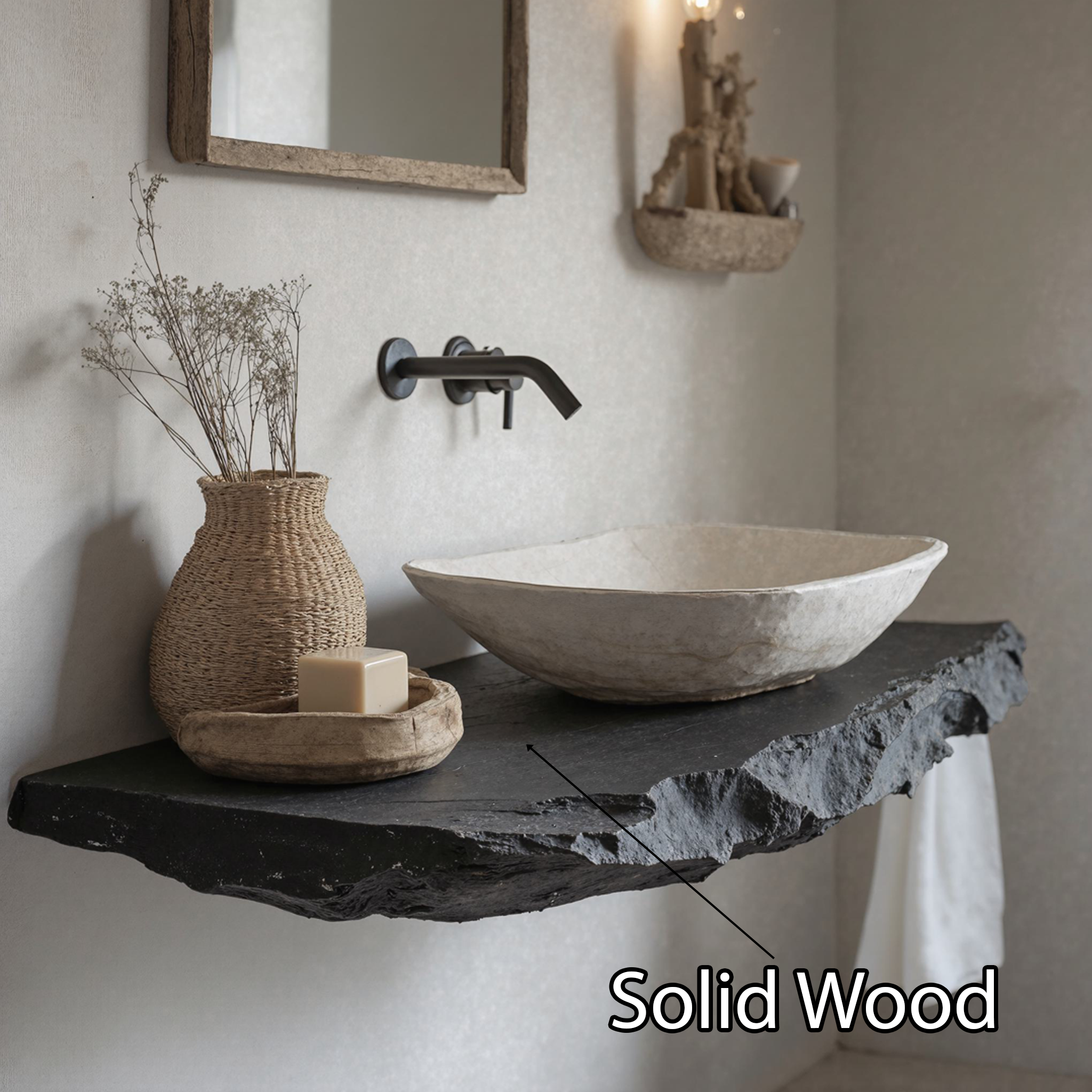 Handcrafted Bathrooom Vanity Floating Shelf SILDTBRV027