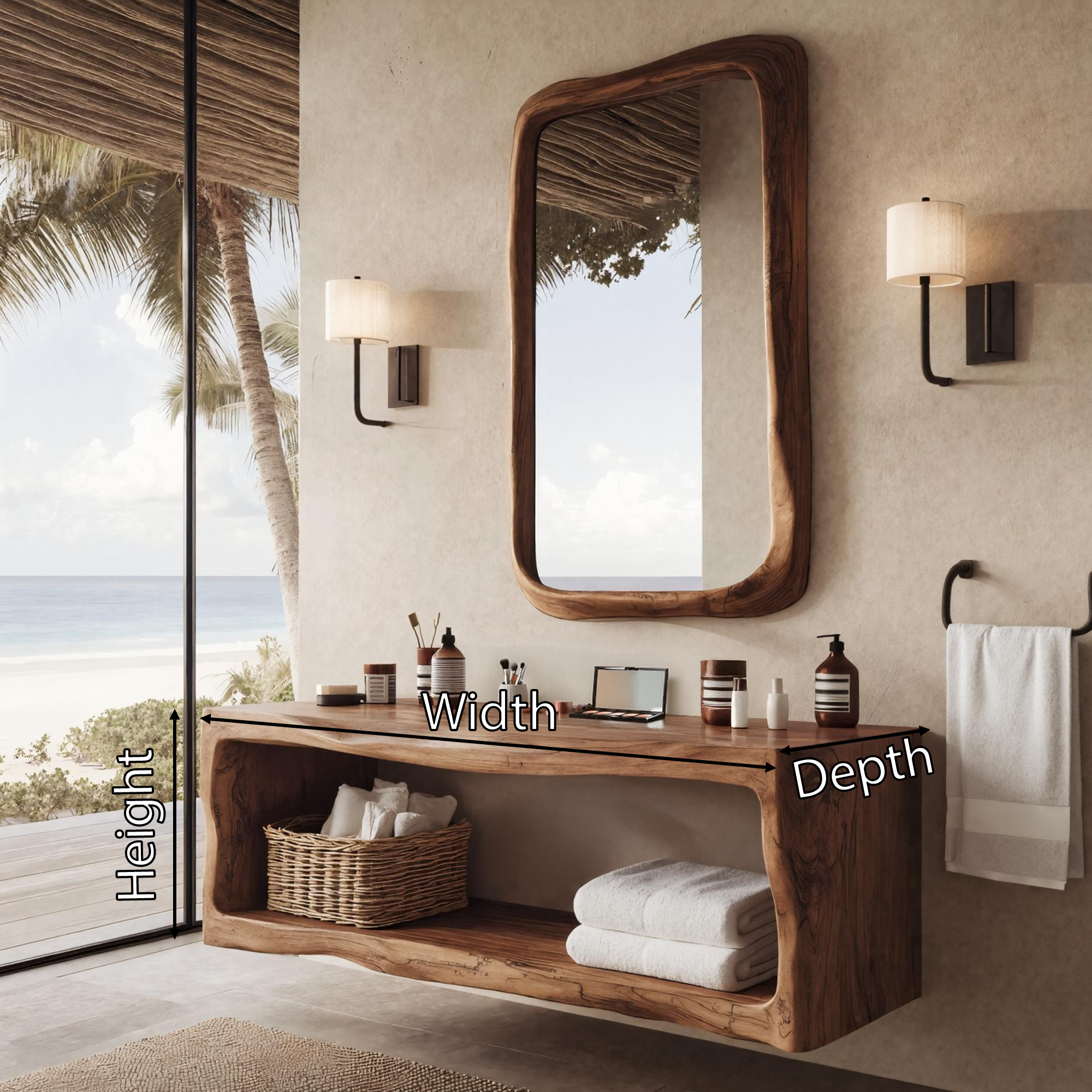 Handcrafted Bathroom Storage Cabinet For Furniture Decor SILDTTRBRV036