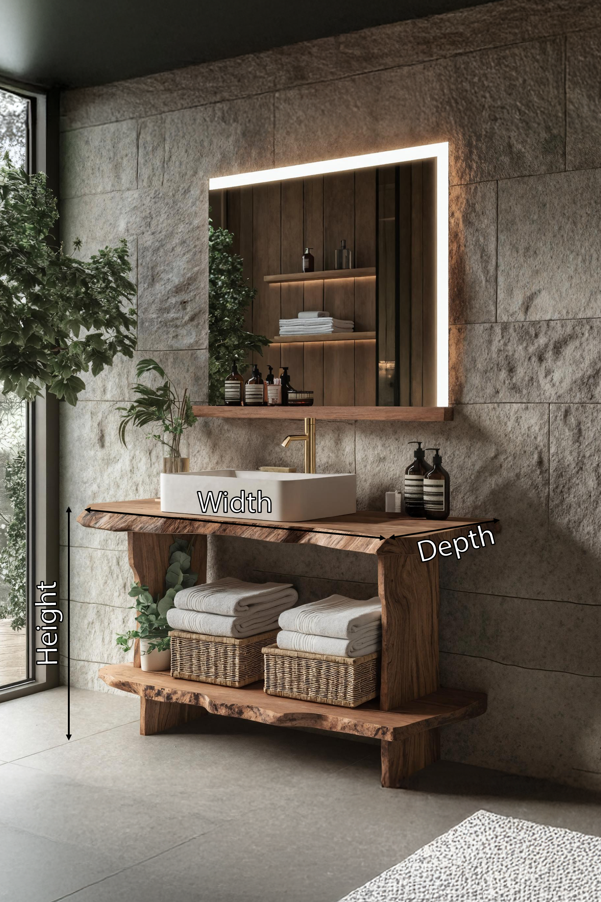 Mid Century Bathroom Cabinet For Elegant Bathroom SILDTTRBRV057