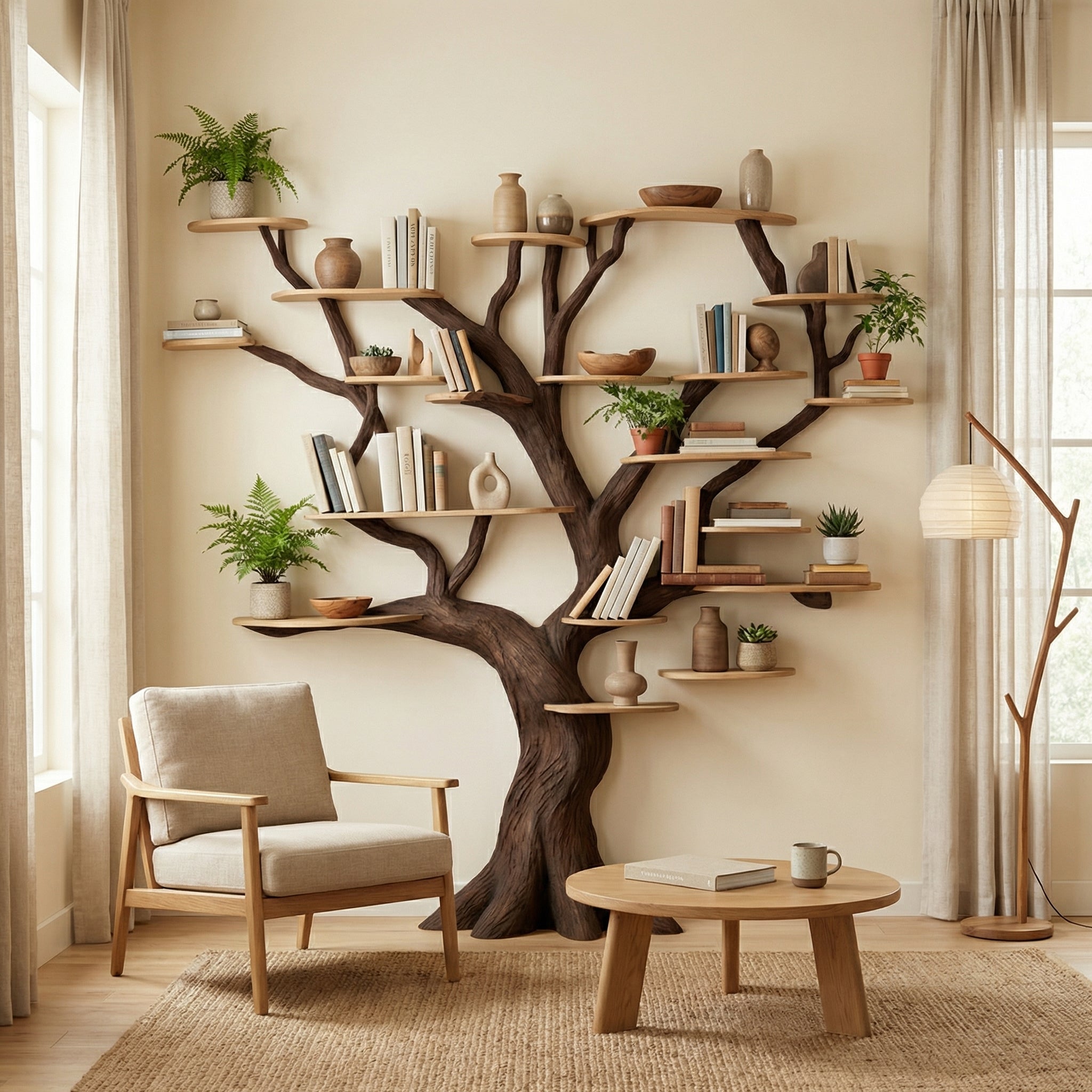 Tree Branch Floating Bookshelf Decor SINLTB054