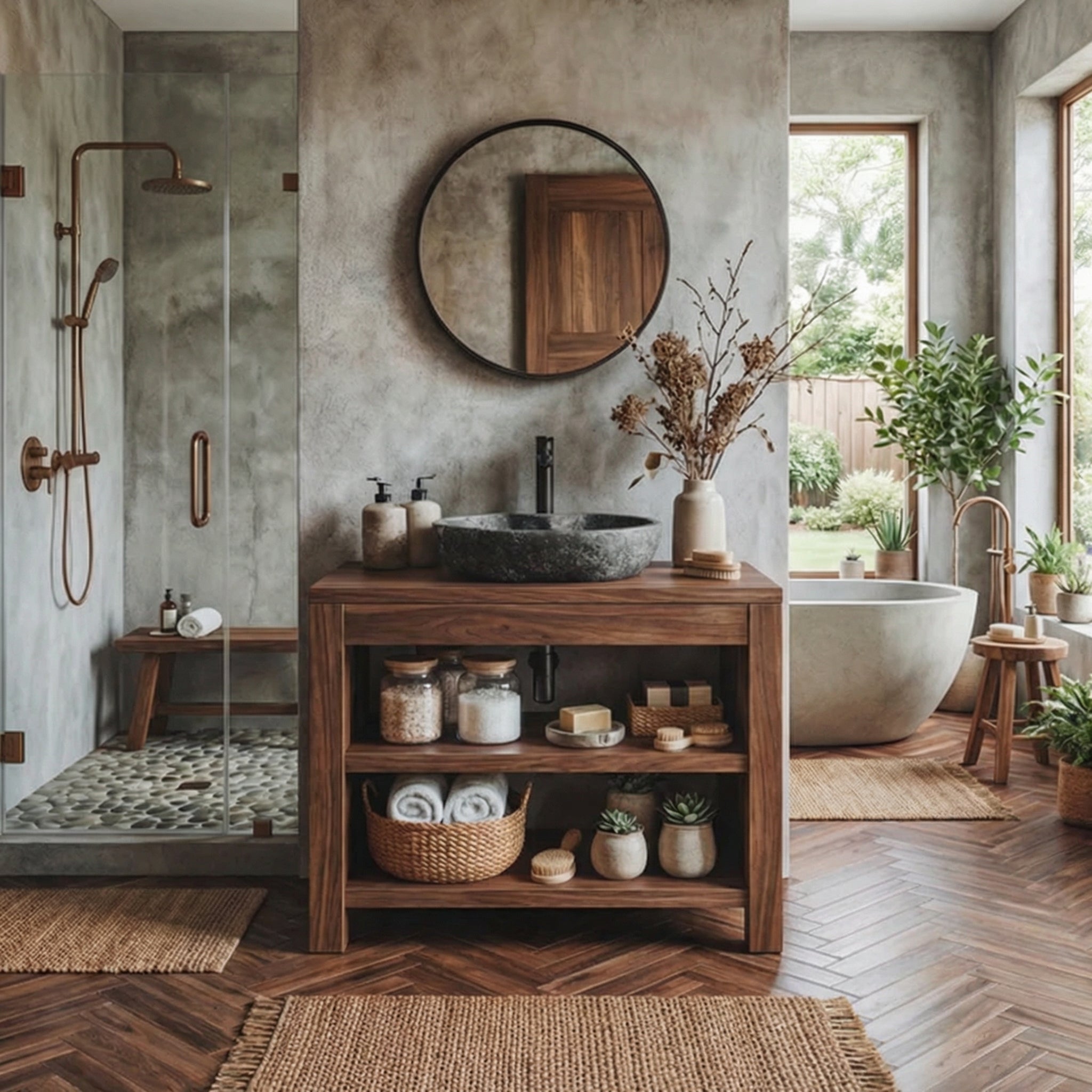 Custom Reclaimed Wood Vanity Bathroom SINLBRV026