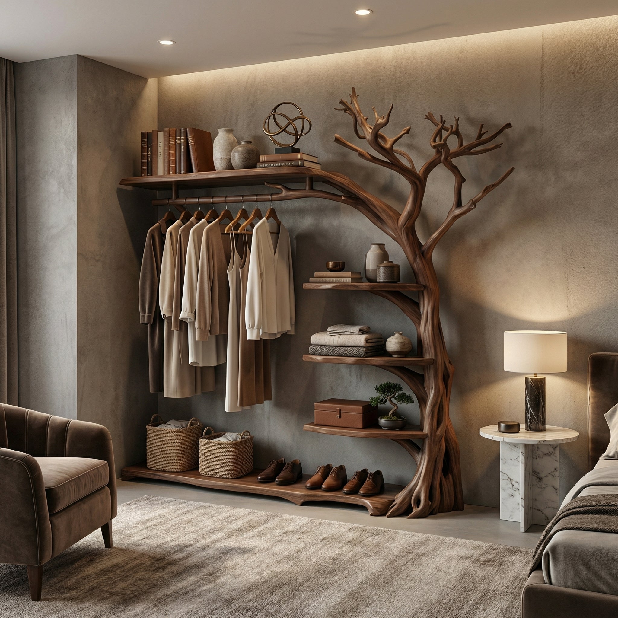 Rustic Coat Rack Shoe Shelf Entryway SINLSATB214