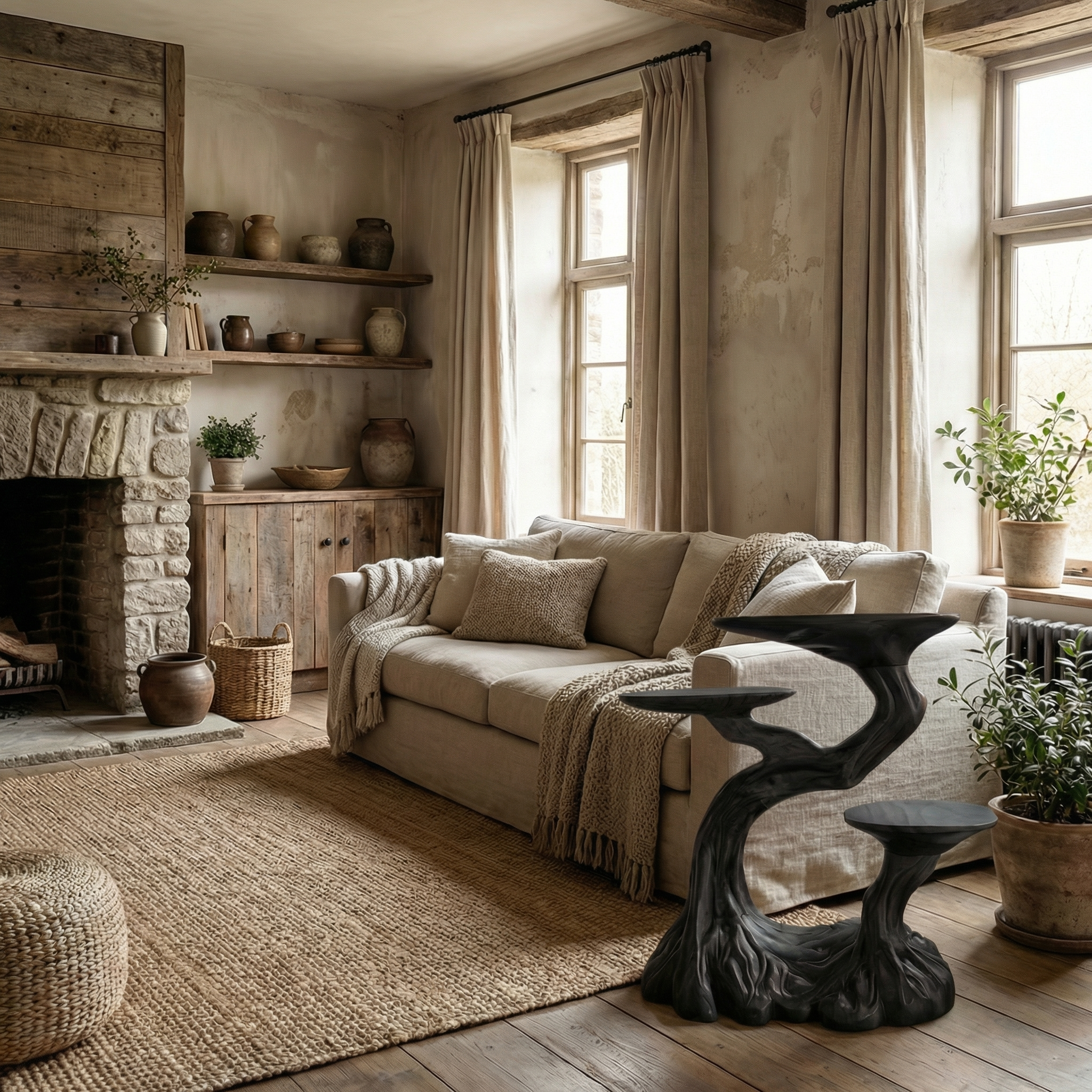 Rustic Branch End Table Bedroom SINLSABT025