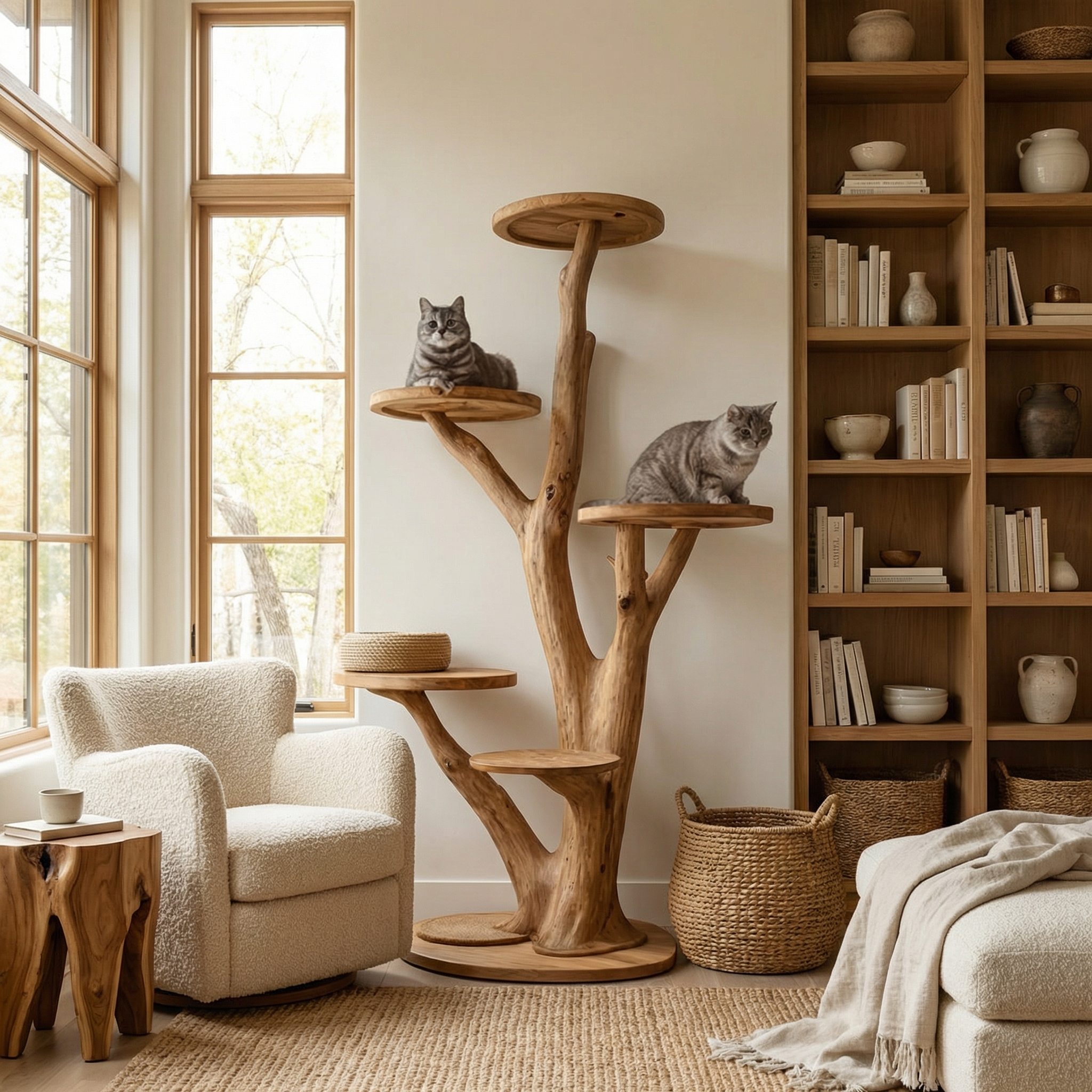 Rustic Tree Cat Tower Living Bedroom SINLSATT025