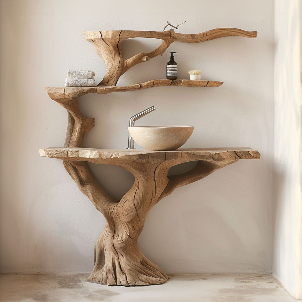 Floating Wood Bathroom Vanity Sink SILDTBRV055