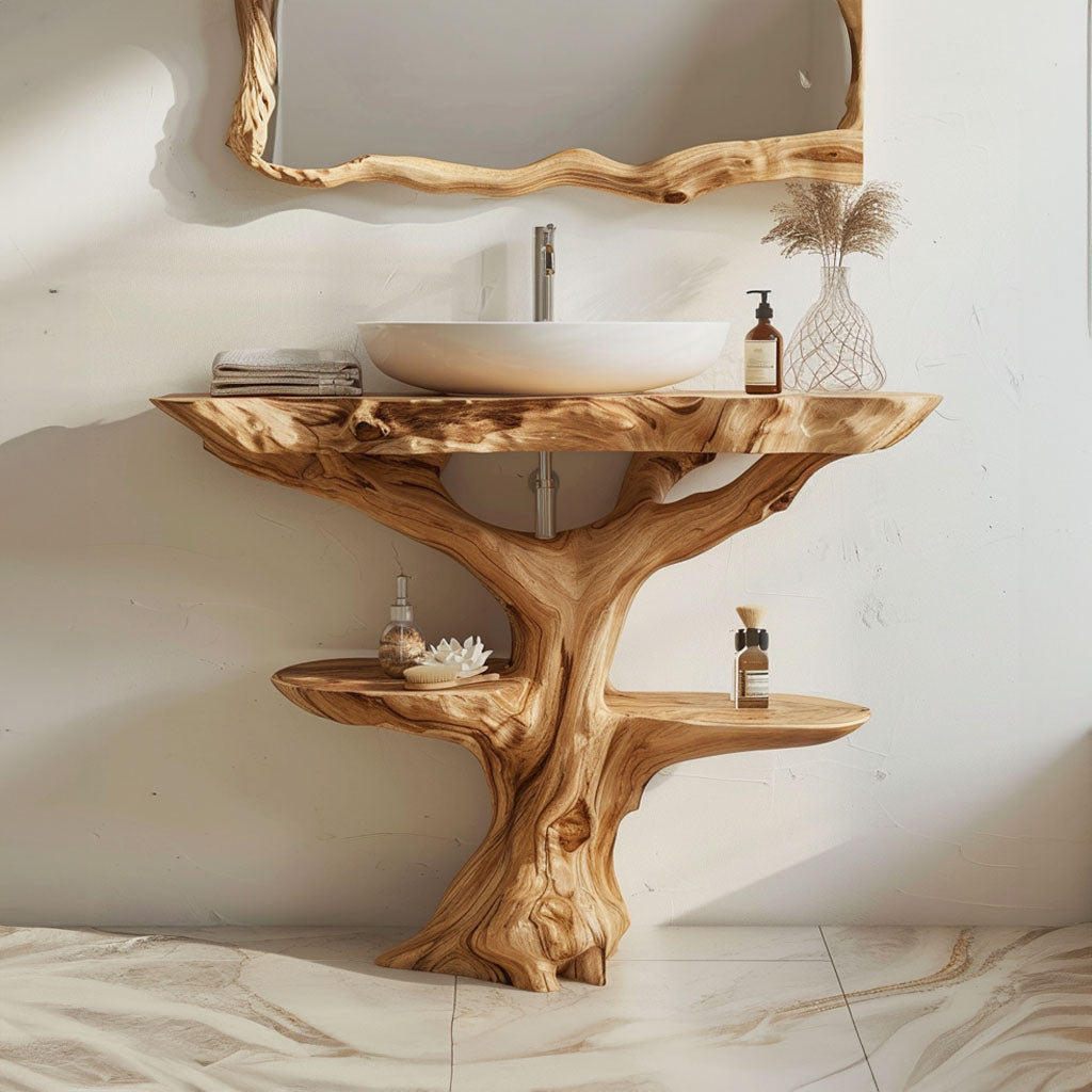Wood Bathroom Vanity Bathroom Sink SILDTBRV054
