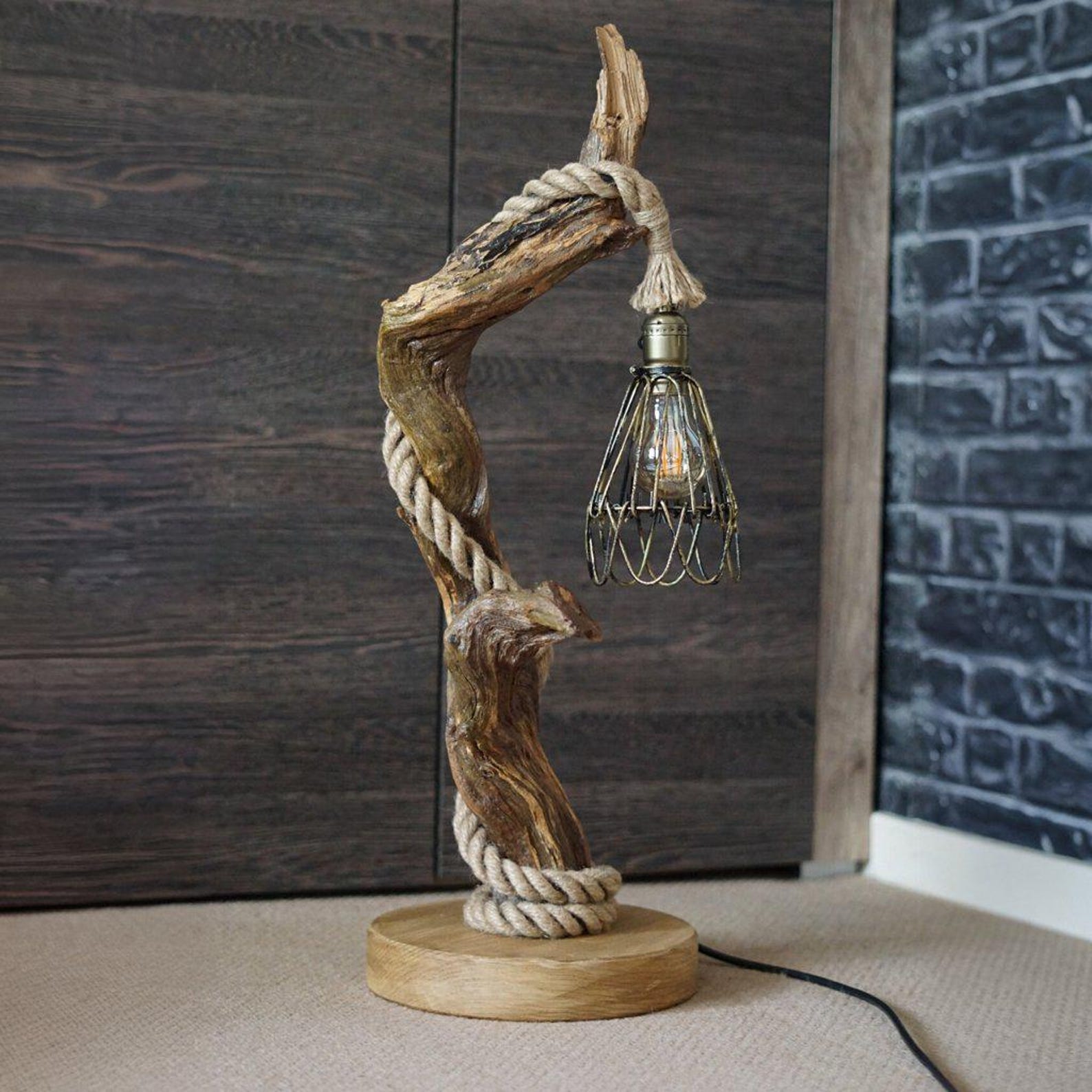 Unique Rustic Lighting And Large Floor Lamp For Living Room And Bedroom Decor SITHLAM019