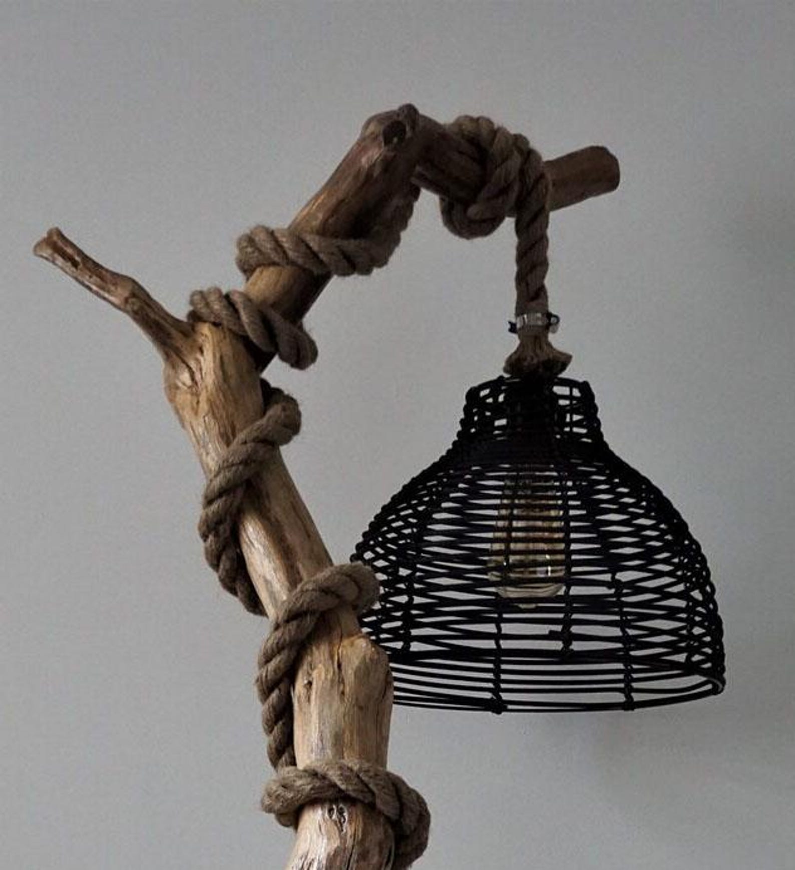 Rustic Home Decor With Handmade Driftwood Floor Lamp And Hanging Light For Living Room And Bedroom SITHLAM014