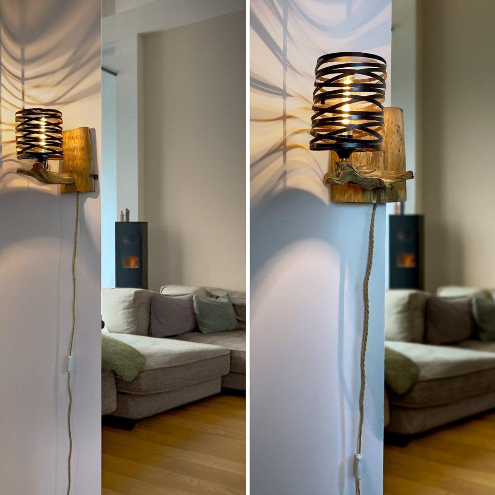 Modern Driftwood Wall Sconce And Elegant Driftwood Wall Light For Stylish Living Room And Bedroom Decor SITHLAM008