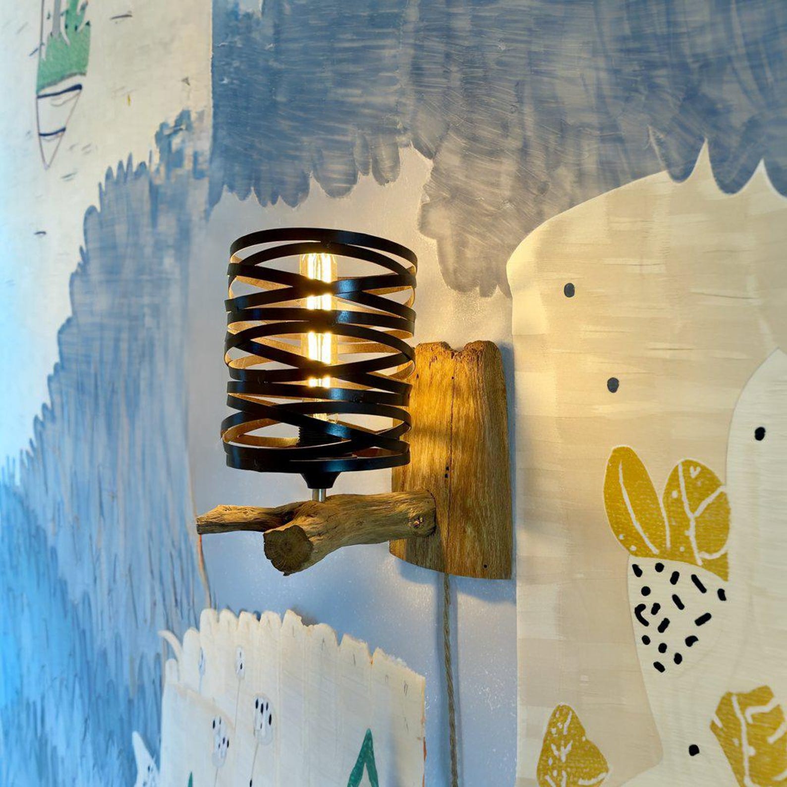Modern Driftwood Wall Sconce And Elegant Driftwood Wall Light For Stylish Living Room And Bedroom Decor SITHLAM008