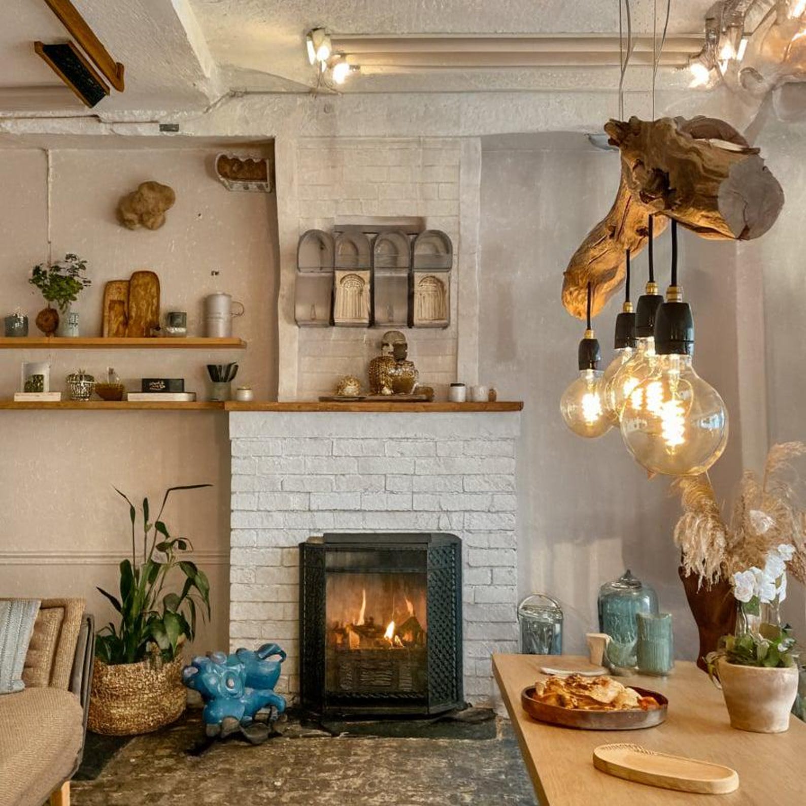Rustic Home Decor Driftwood Ceiling Light And Custom Size Wooden Lamp For Living Room Bedroom Dining Area SITHLAM010