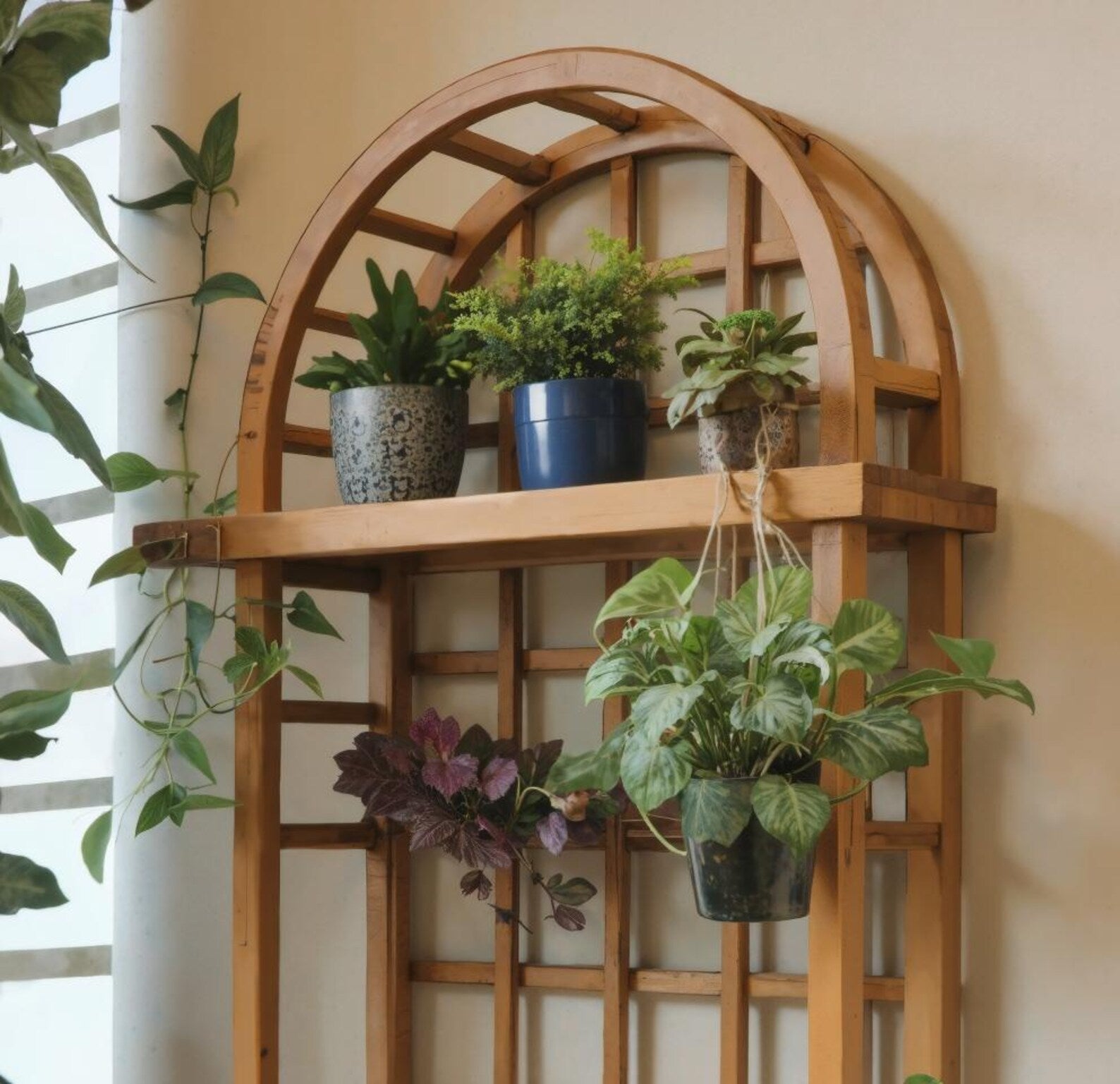 Rustic Multi Tier Indoor And Outdoor Plant Stand For Home Garden Decor SITHPS001
