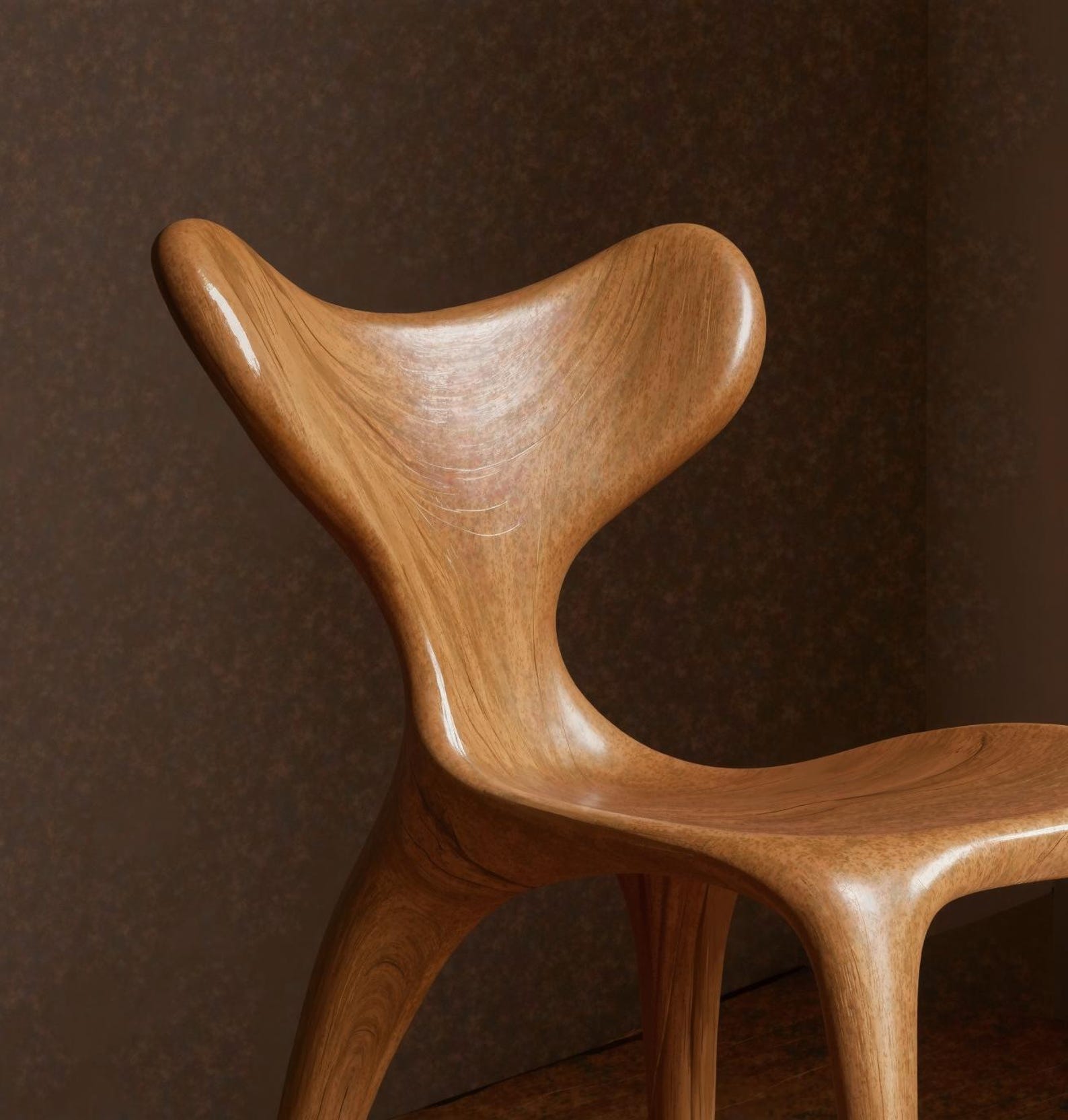 Sculptural Solid Wood Dining Chair For The Living Room And Dining Area SITHCHR001