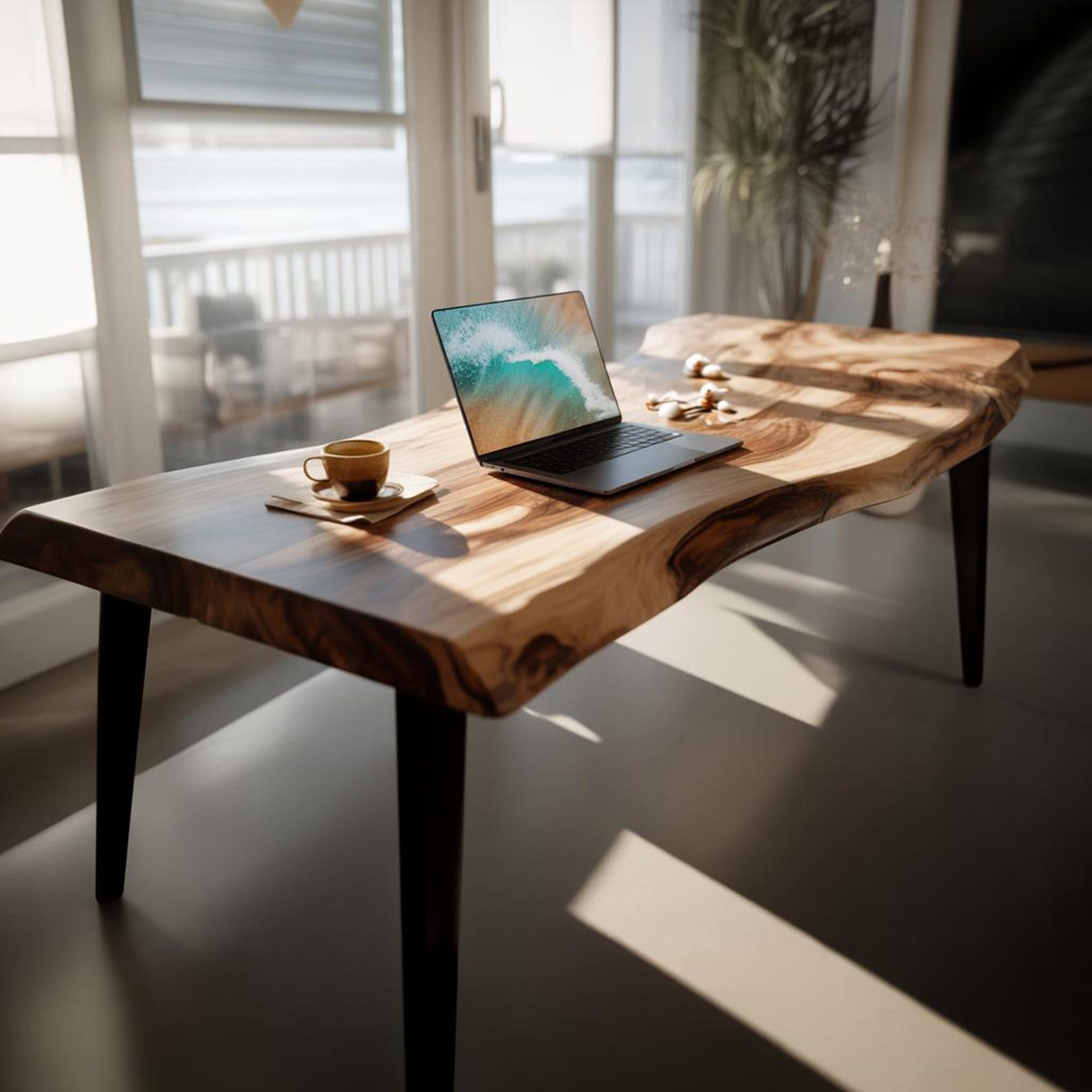 Modern Live Edge Desk For Home Office Placement SITHDE031