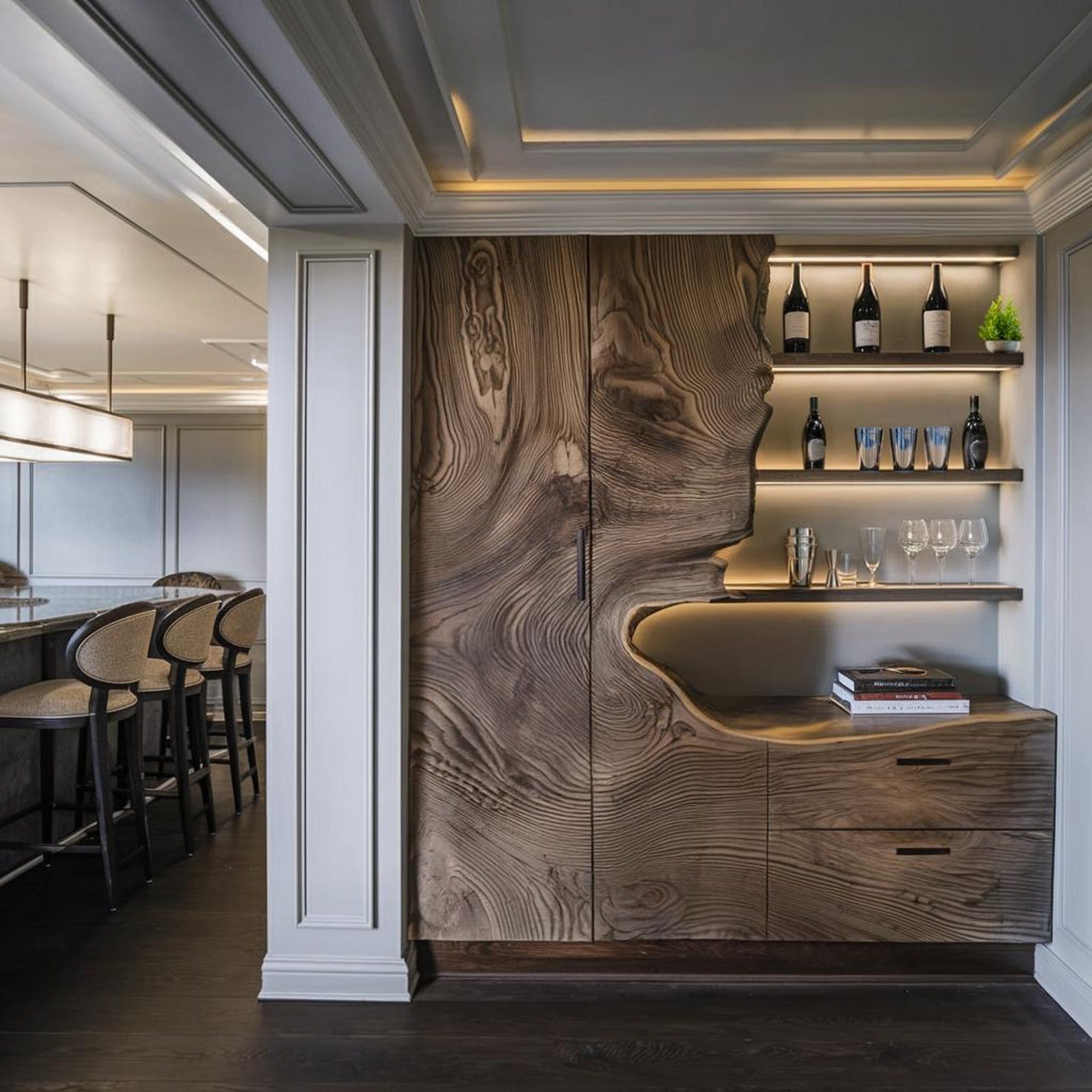 Modern Bar Cabinet with Wine Storage for Dining Room SITHBCA001