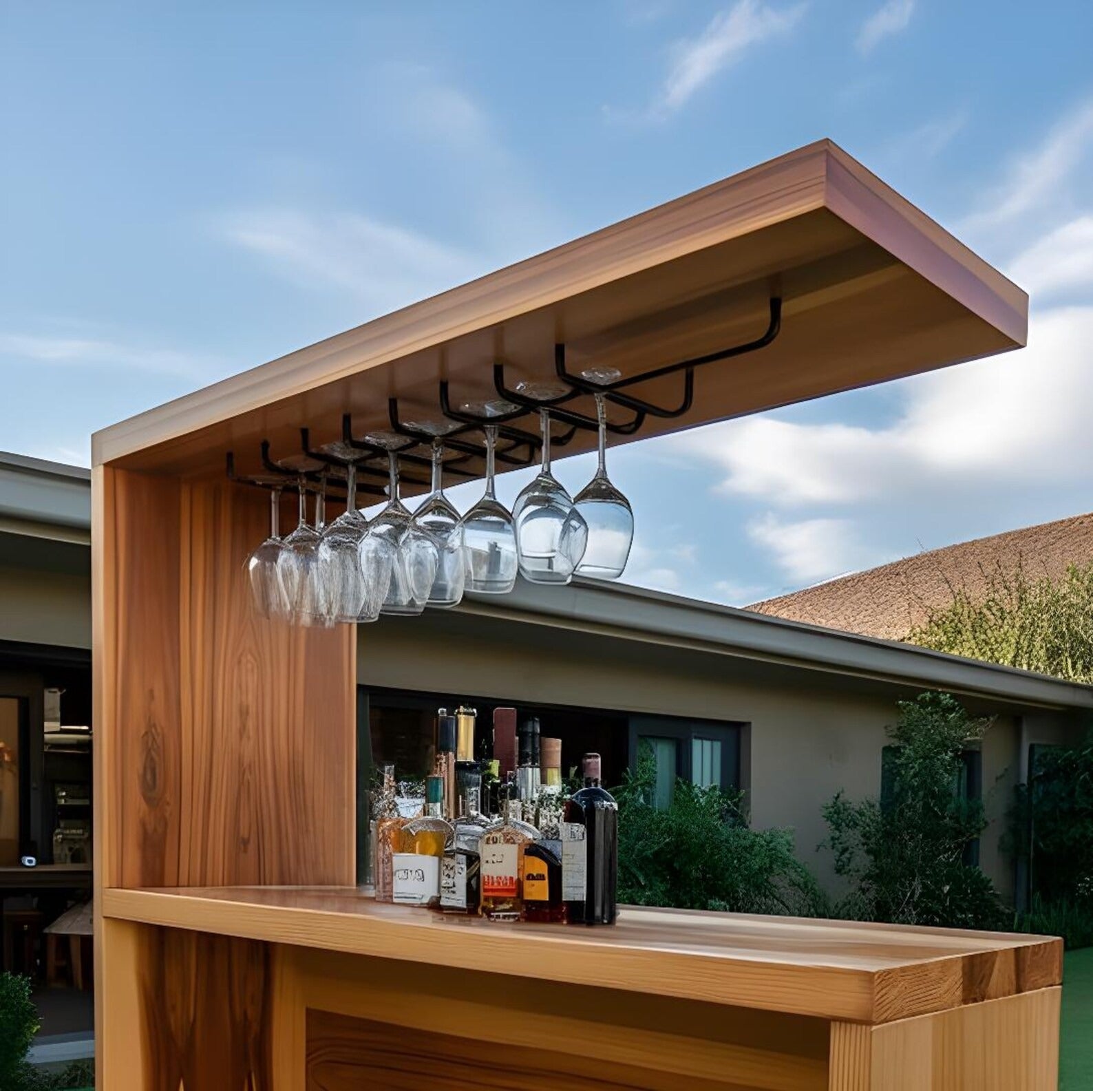 Contemporary Outdoor Bar Cabinet For Backyard Garden And Patio SITHBCA002