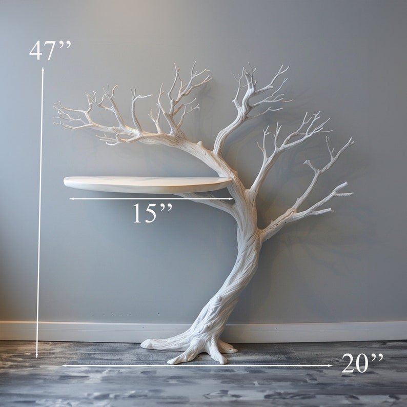 Handmade Wild Mulberry Wood Tree Shelf For Elegant Living Rooms SINLTB015
