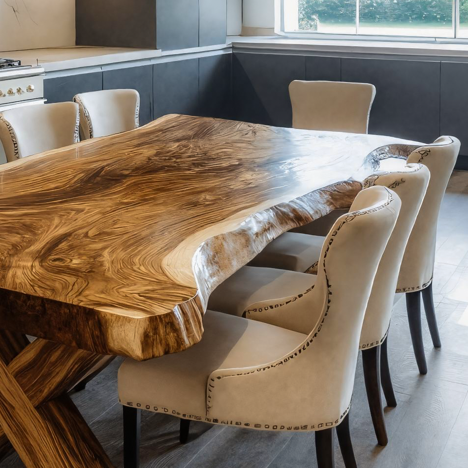 Luxury Live Edge Dining Table For Family Dining Space RTTHTTDN009