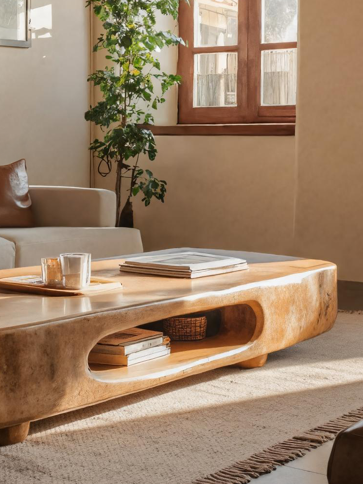 Organic Coffee Table With Storage For Living Room SITHTTCF005