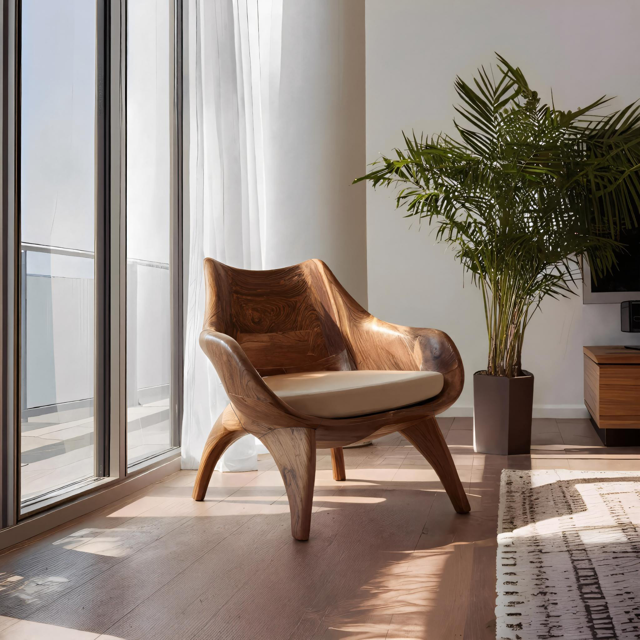 Modern Sculptural Lounge Chair For Living Room SITHTTACC004
