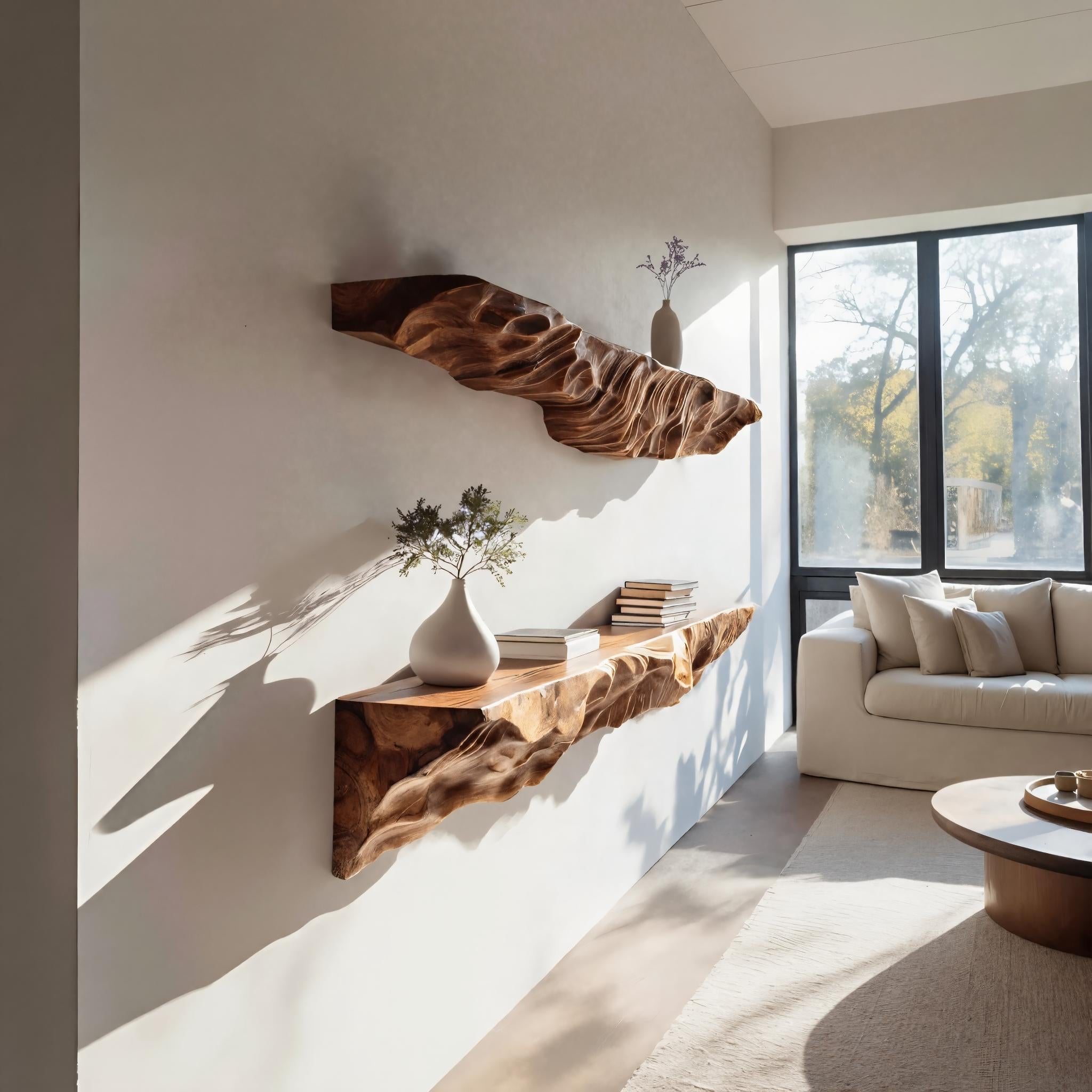 Artistic Sculptural Floating Shelf For Living Room SITHTTFL004