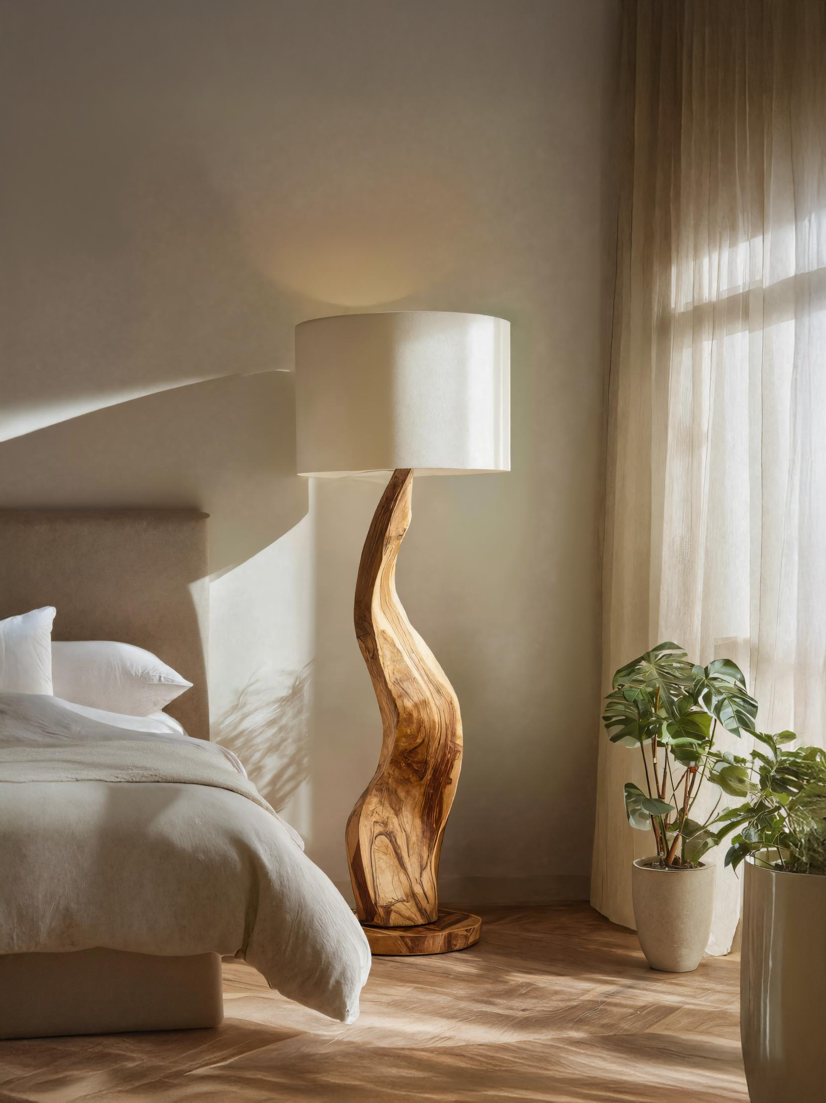 Modern Sculptural Floor Lamp With Curved Base For Bedroom SITHTTLAM019