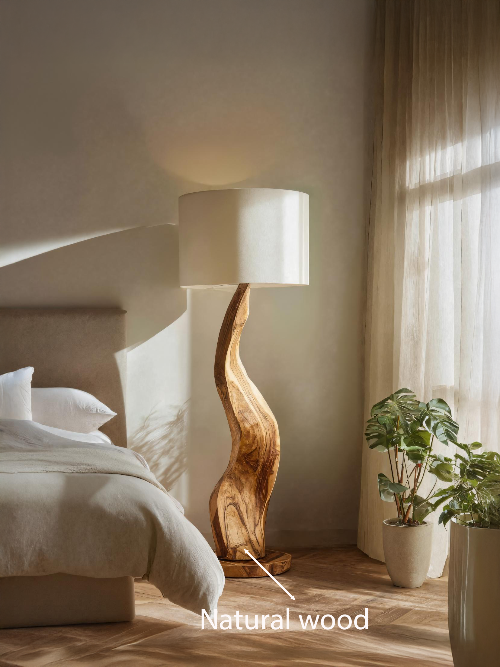 Modern Sculptural Floor Lamp With Curved Base For Bedroom SITHTTLAM019