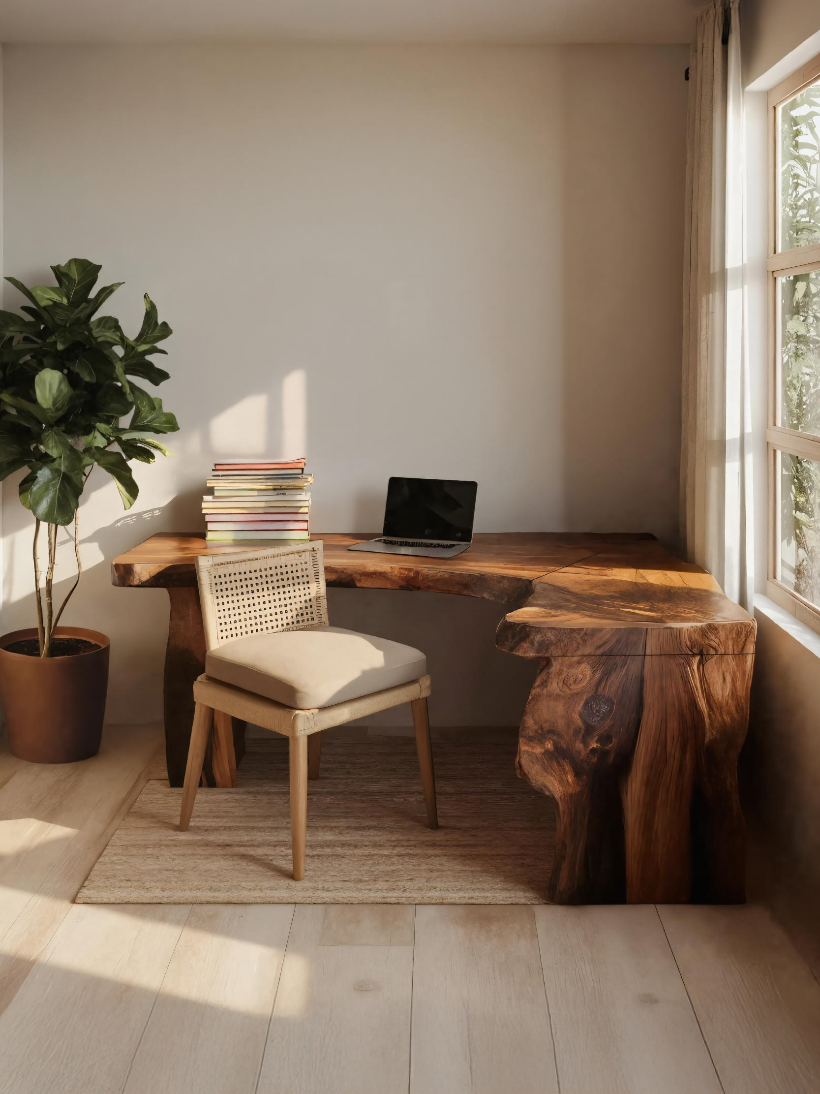 Rustic Live Edge L Shaped Desk For Home Workspace SITHTTDE046