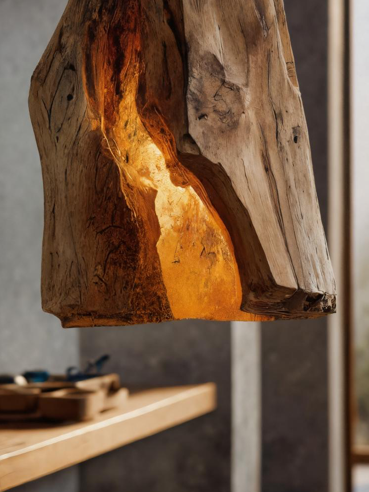 Rustic Organic Pendant Light For Dining Room SITHTTCE001