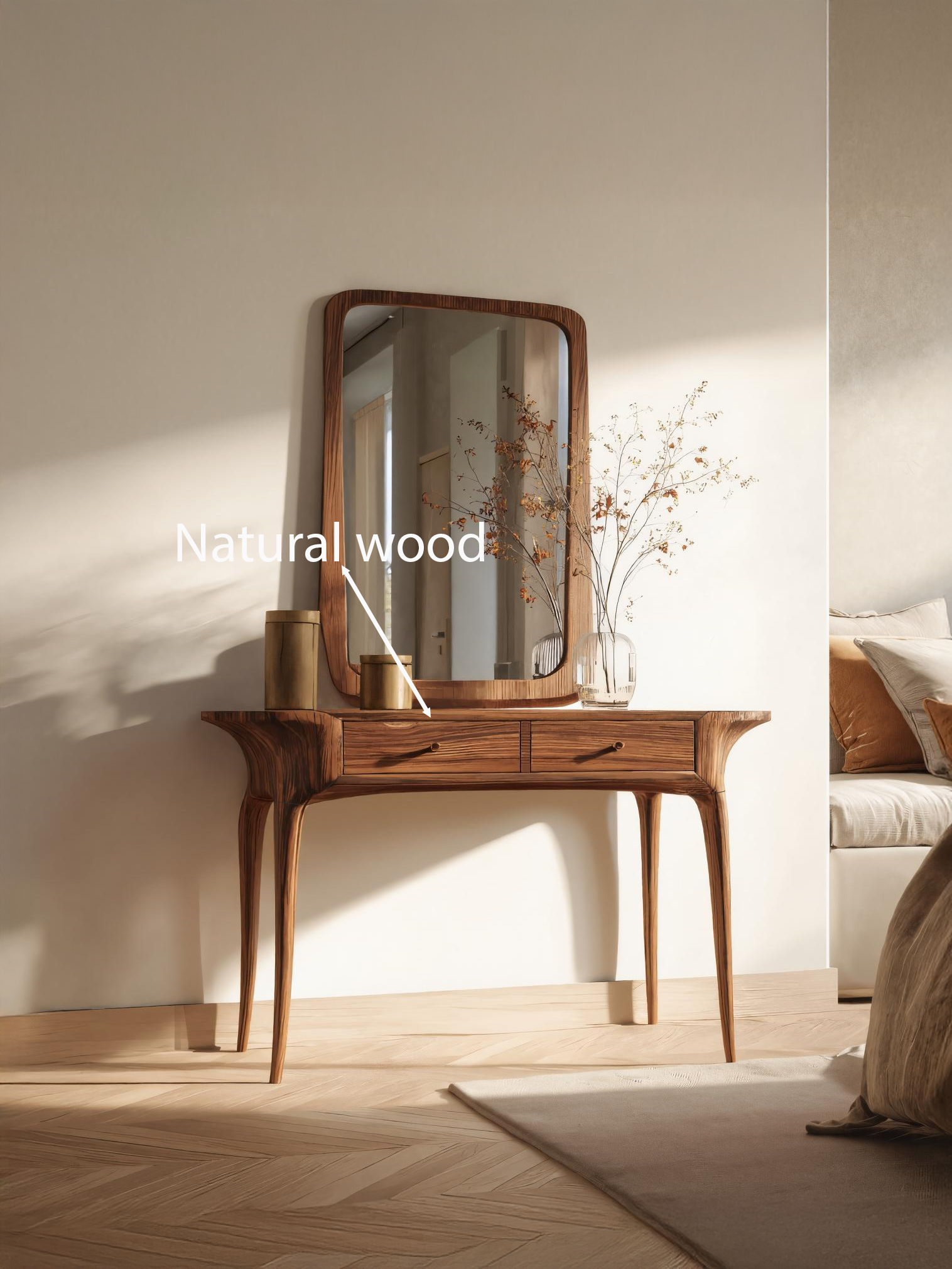 Elegant Handmade Vanity Table With Drawers For Bedroom SITHTTMV017