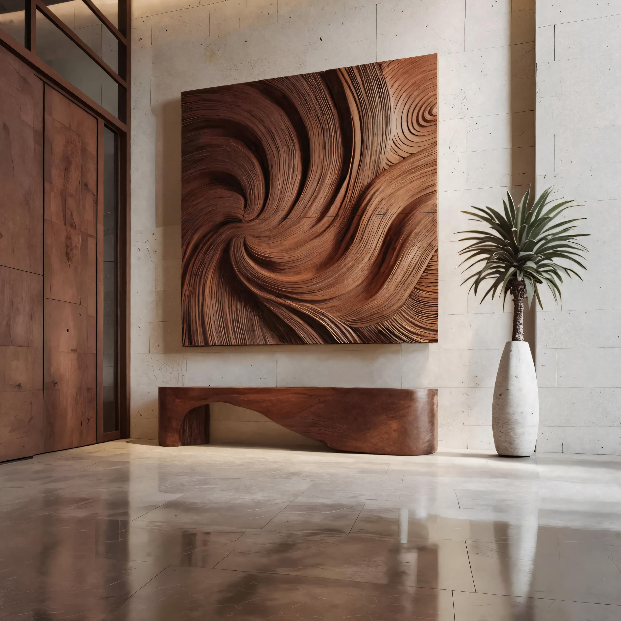 Modern Wall Art Panel With Wave Design For Living Room SITHTTWA027