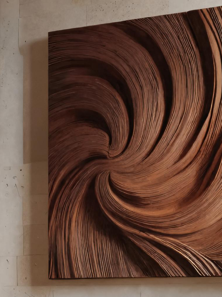 Modern Wall Art Panel With Wave Design For Living Room SITHTTWA027