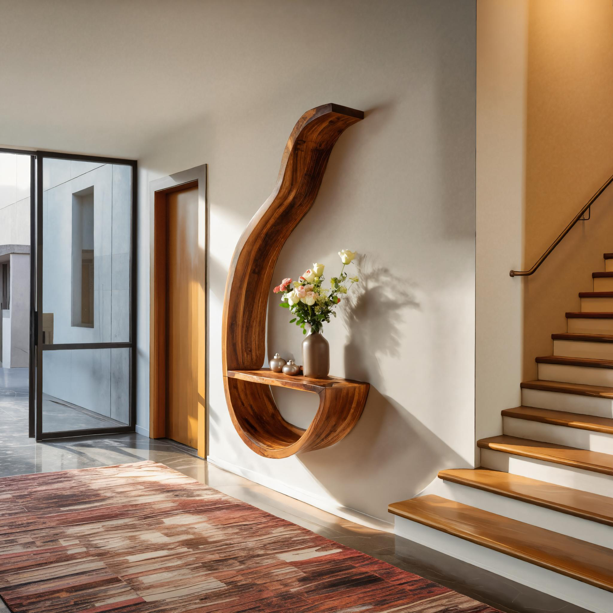 Modern Curved Floating Shelf For Home Interior RTTHTTFL015