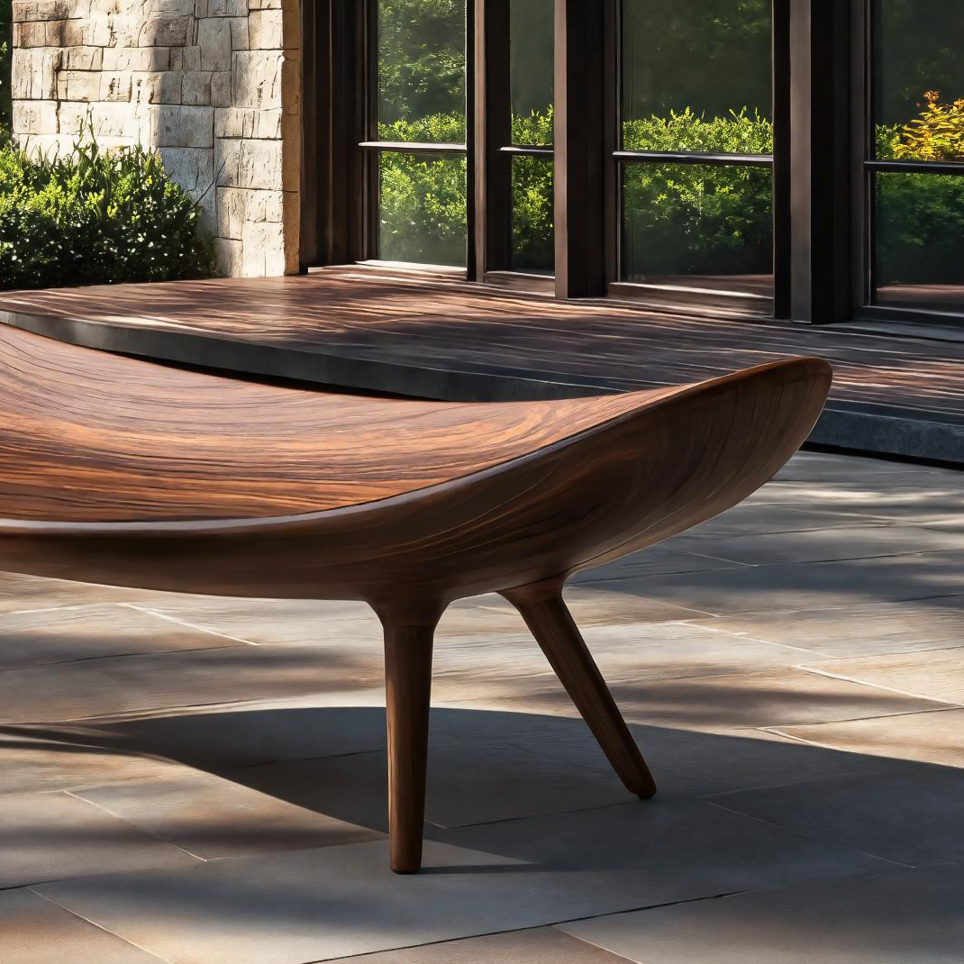 Sculptural Outdoor Bench For Garden Or Relaxed Spaces RTTHTTGDB004