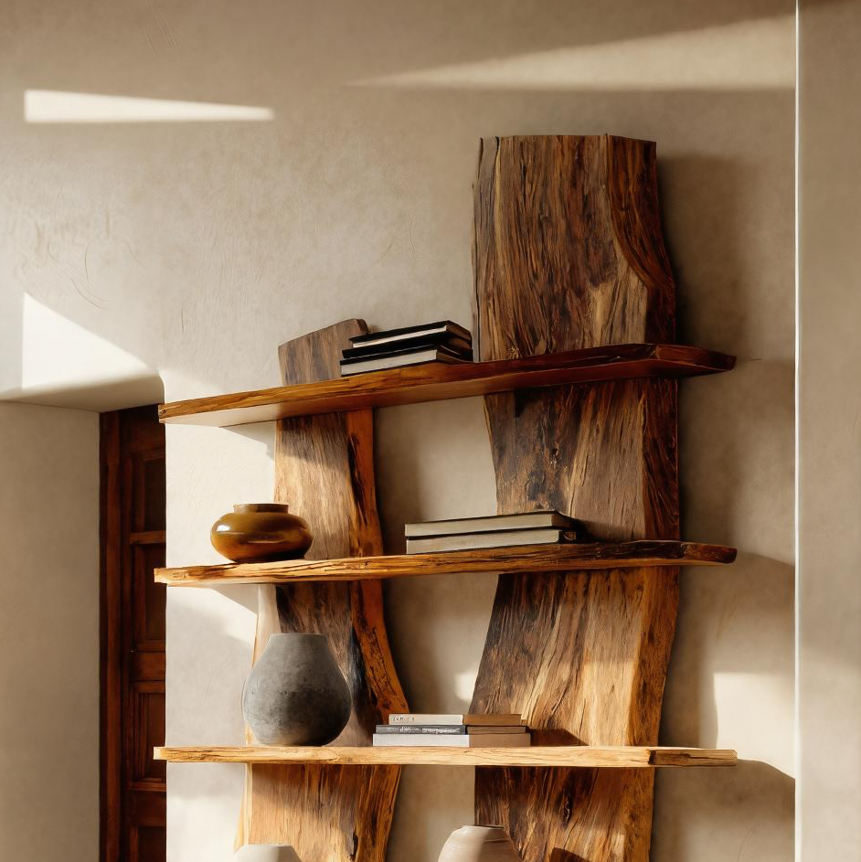 Modern Sculptural Floating Shelf Curved For Living Room Decoration RTTHTTFL028