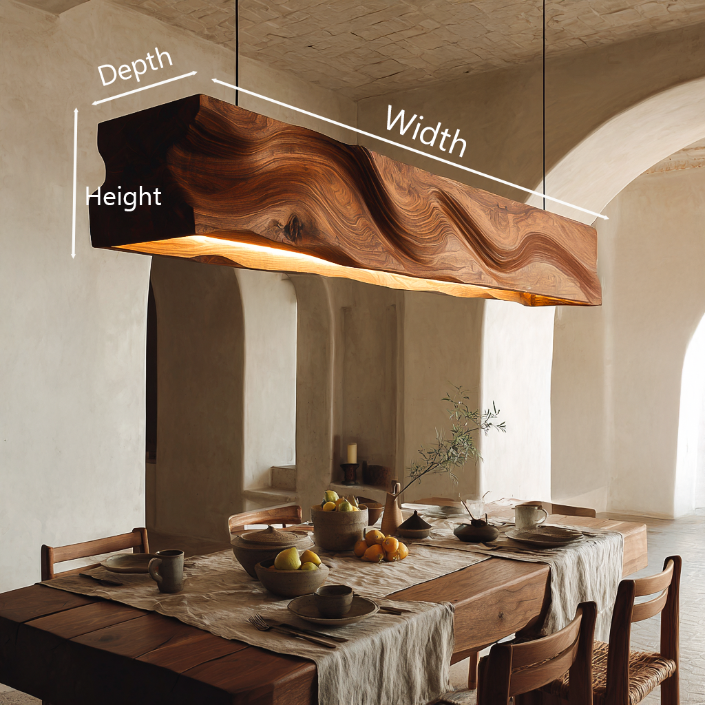 Handcrafted Pendant Light With Wave Carved Surface For Kitchen RTTHTTCE014