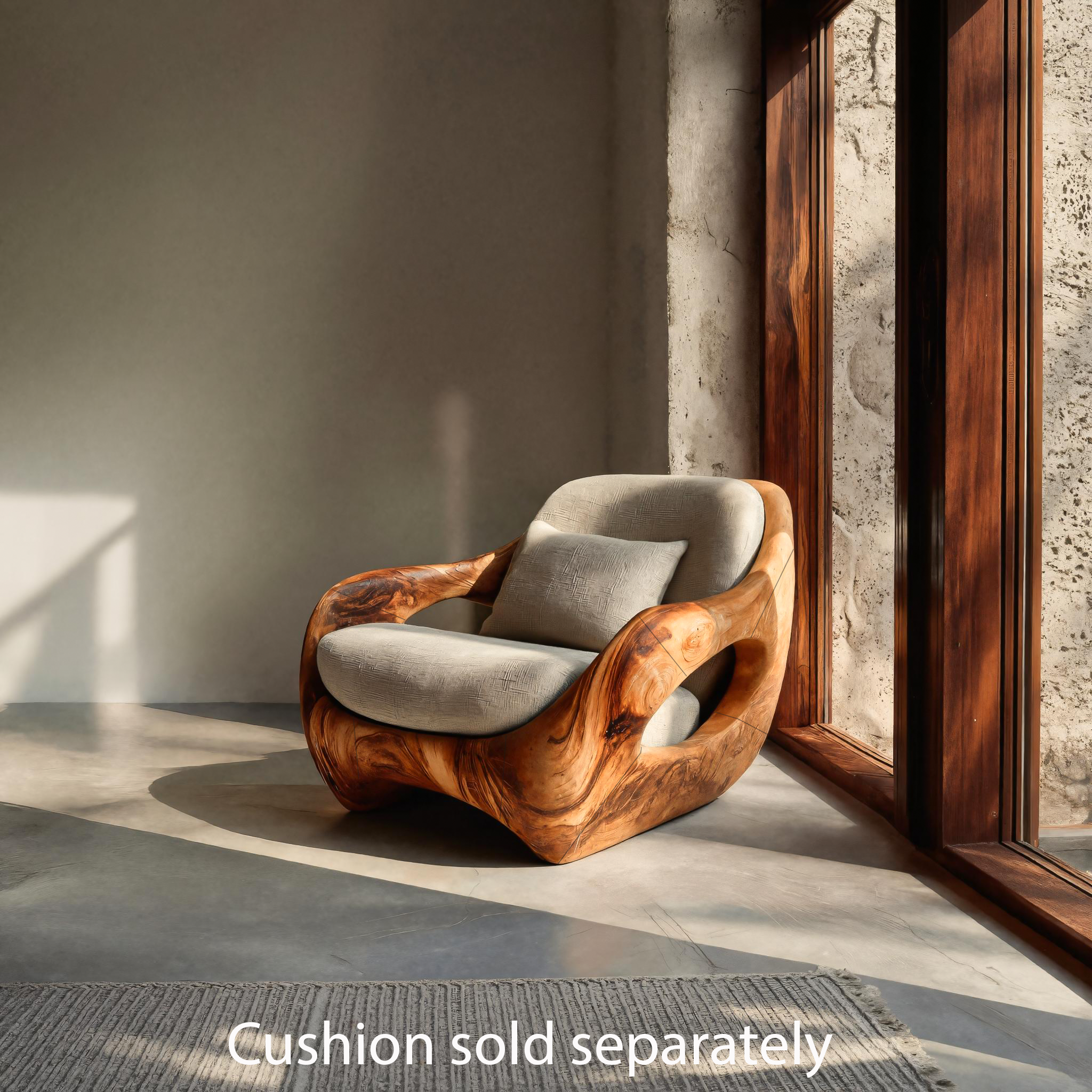 Artistic Organic Lounge Seating Open Carved Frame For Living Room RTTHTTACC012