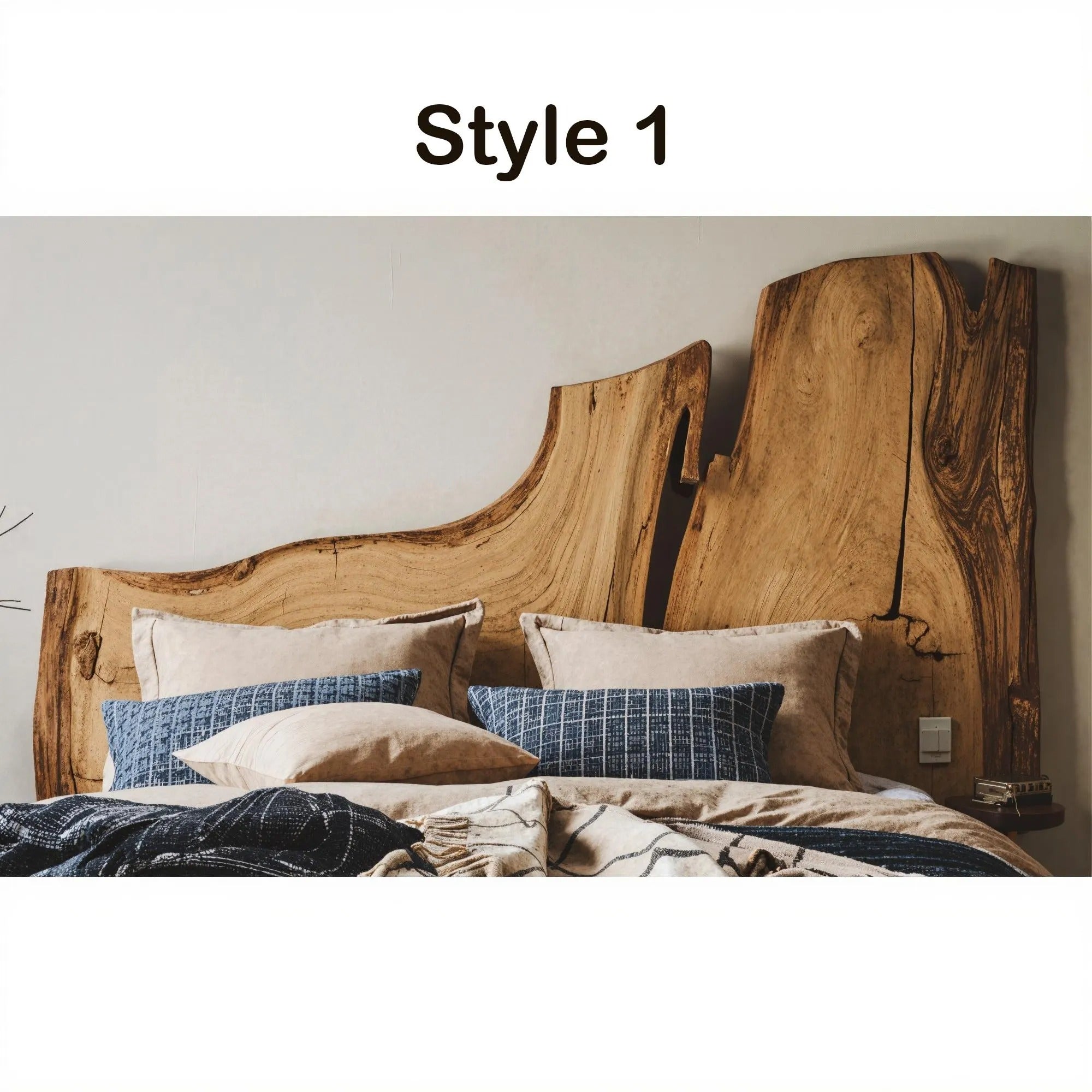 Rustic Live Edge Headboard For Unique Bedroom Decor SITHWO010
