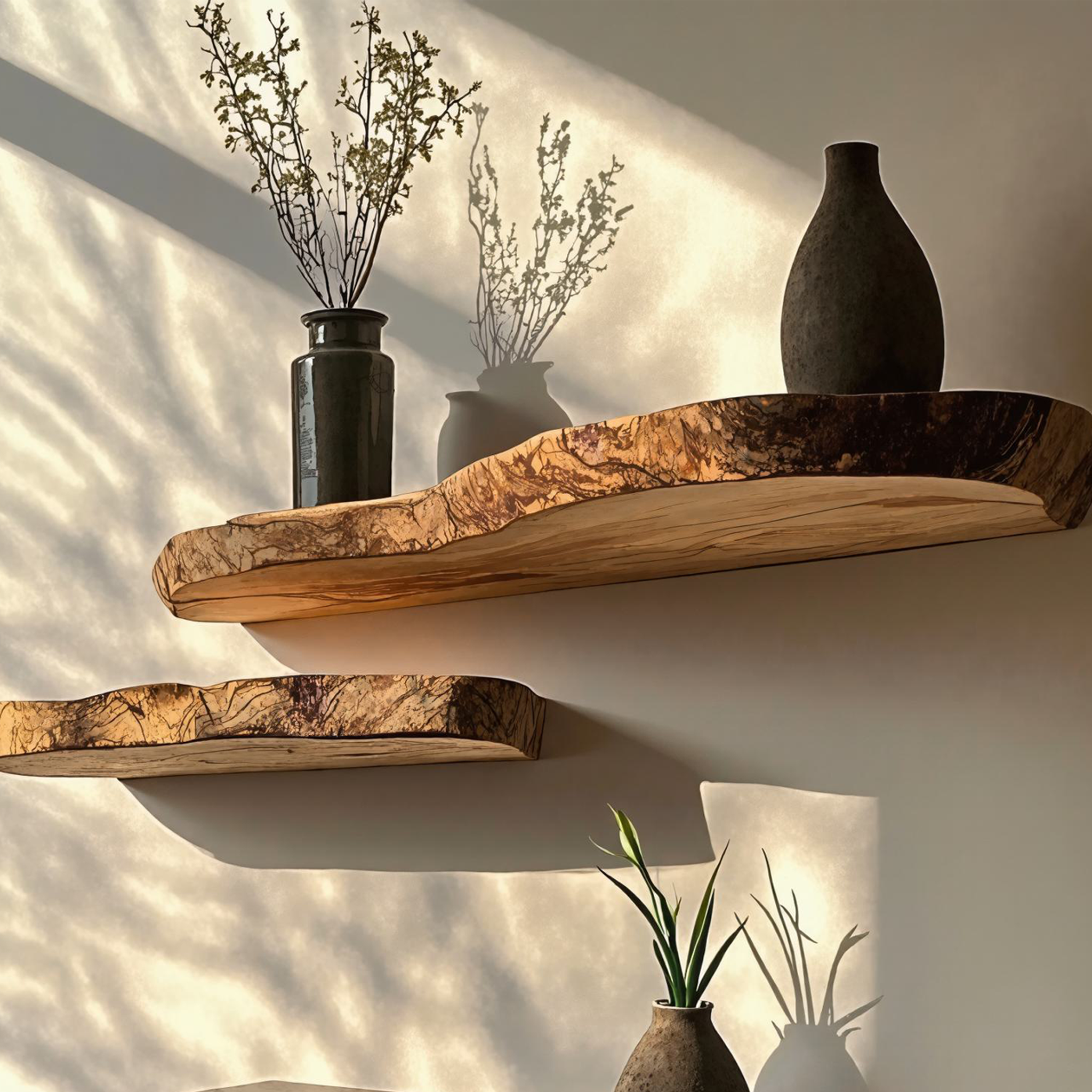 Floating Edge Corner Shelves SILDTFL032